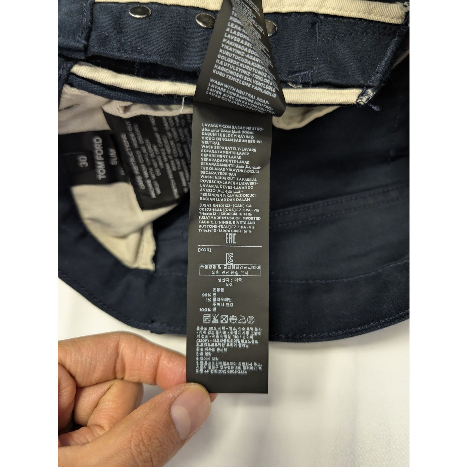 Tom Ford o1rshd1 Slim-Fit Denim Jeans in Dark Blue Size US 30 / EU 46 - 20 Thumbnail