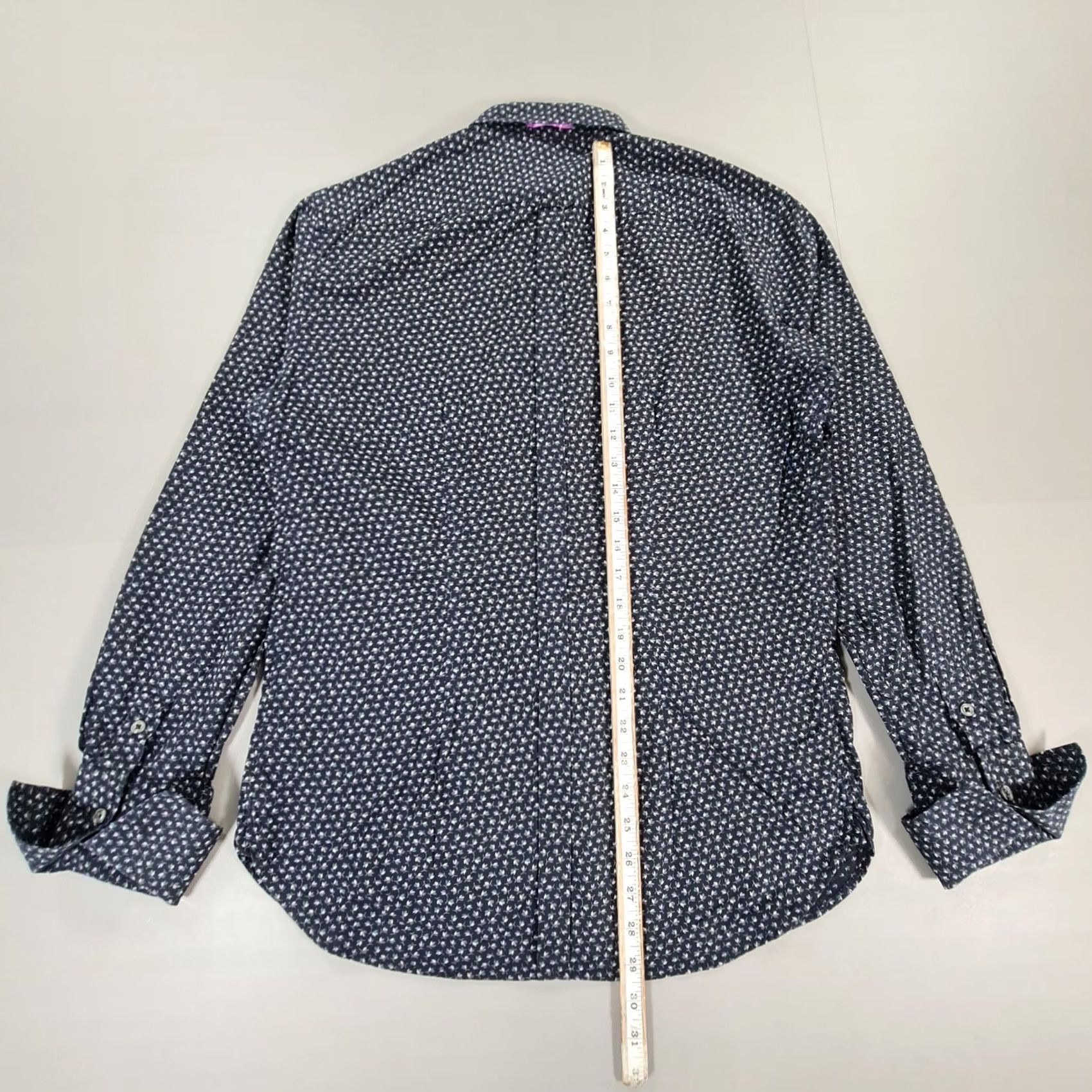 Paul Smith Paul Smith Mens Shirt Navy Blue Floral Cotton Button-Up Long Sleeve Slim M Casual Summer Holiday City London Women's? Size US M / EU 48-50 / 2 - 7 Thumbnail