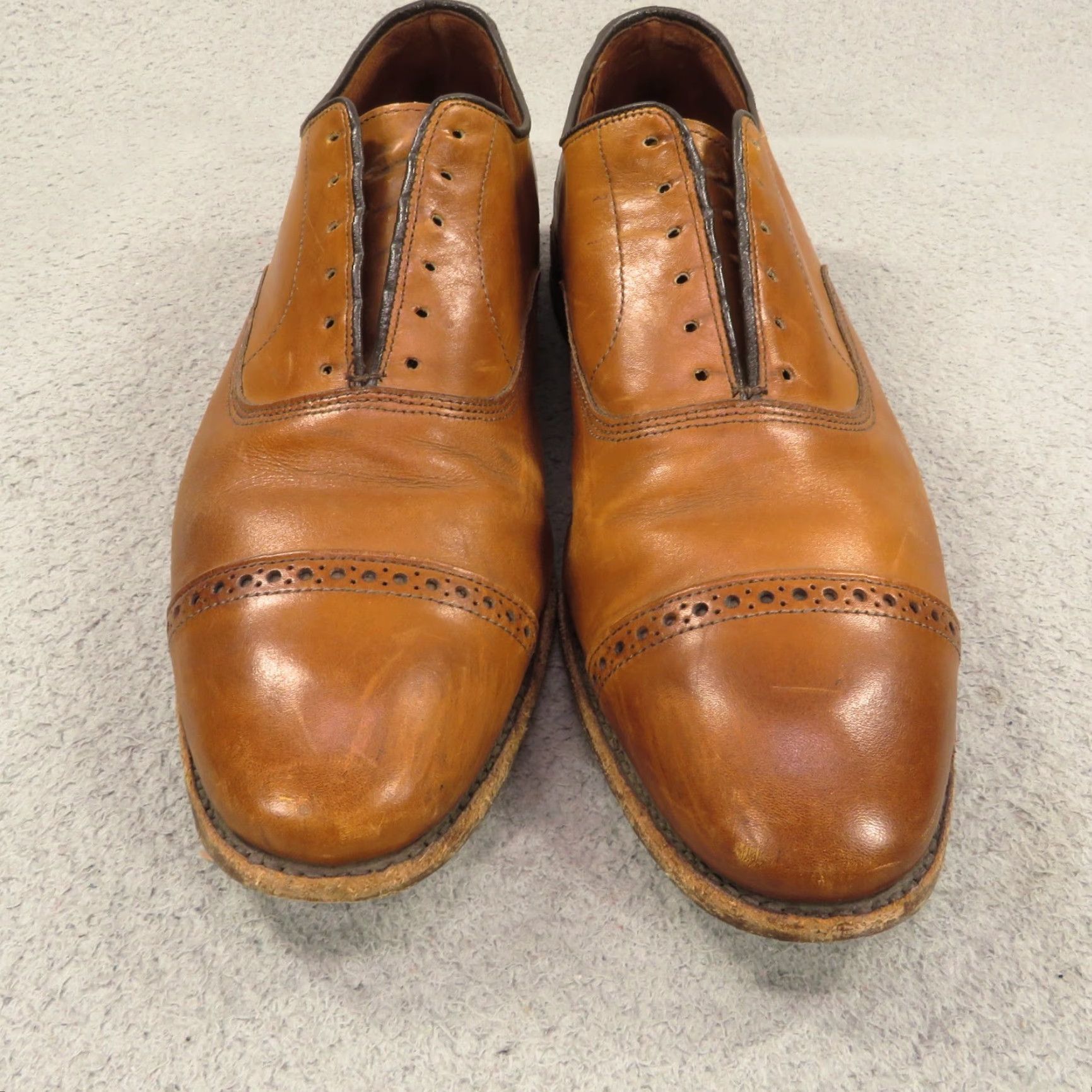Allen Edmonds Fifth Avenue Oxford Mens 12 D Walnut Cap Toe Leather Dress Shoe