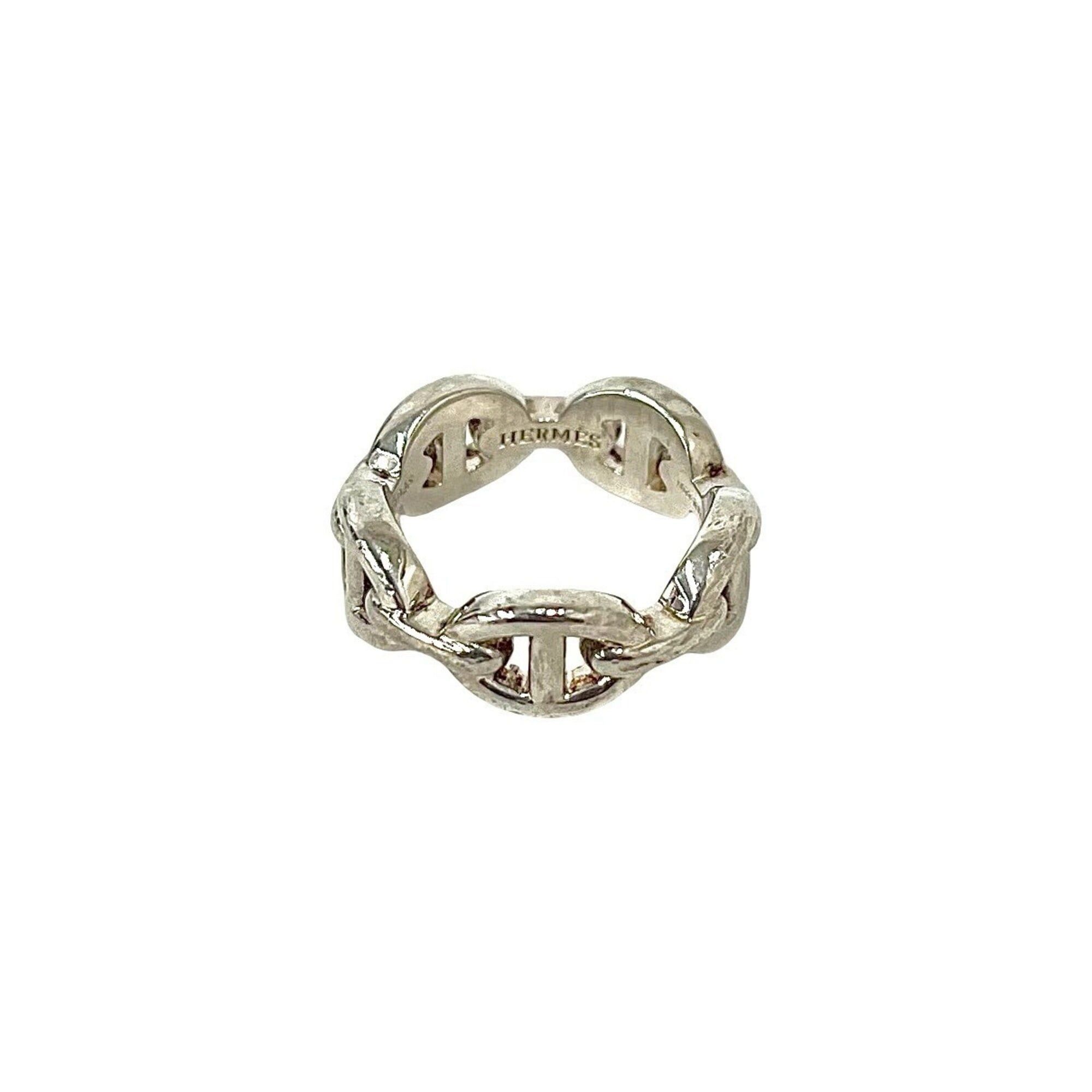 Hermes HERMES Chaine d'Ancre Enchainée Ring, Sterling Silver 925, Women's Accessory, Silver, Item No. 24319 Size ONE SIZE - 1 Thumbnail