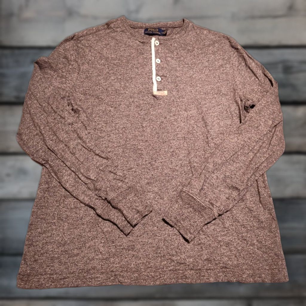 Ralph Lauren Polo Ralph Lauren Guide Shirt Men L Long Sleeve Crew Neck Heathered Gray Classic Size US L / EU 52-54 / 3 - 1 Thumbnail