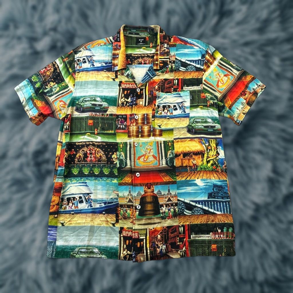 Huf Street Fighter Huf Shirt Mens Medium All Over Print Stage Resort All Over Print Size US M / EU 48-50 / 2 - 1 Thumbnail
