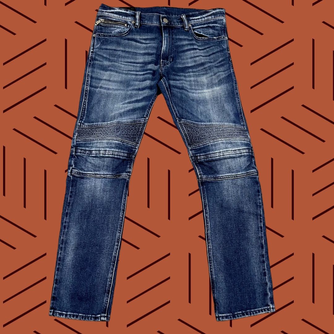 Polo Ralph Lauren VINTAGE Polo Ralph Lauren Jeans Men 32 x 30 Slim Fit Blue Denim 3D Knee Grunge Size US XS / EU 42 / 0 - 1 Thumbnail
