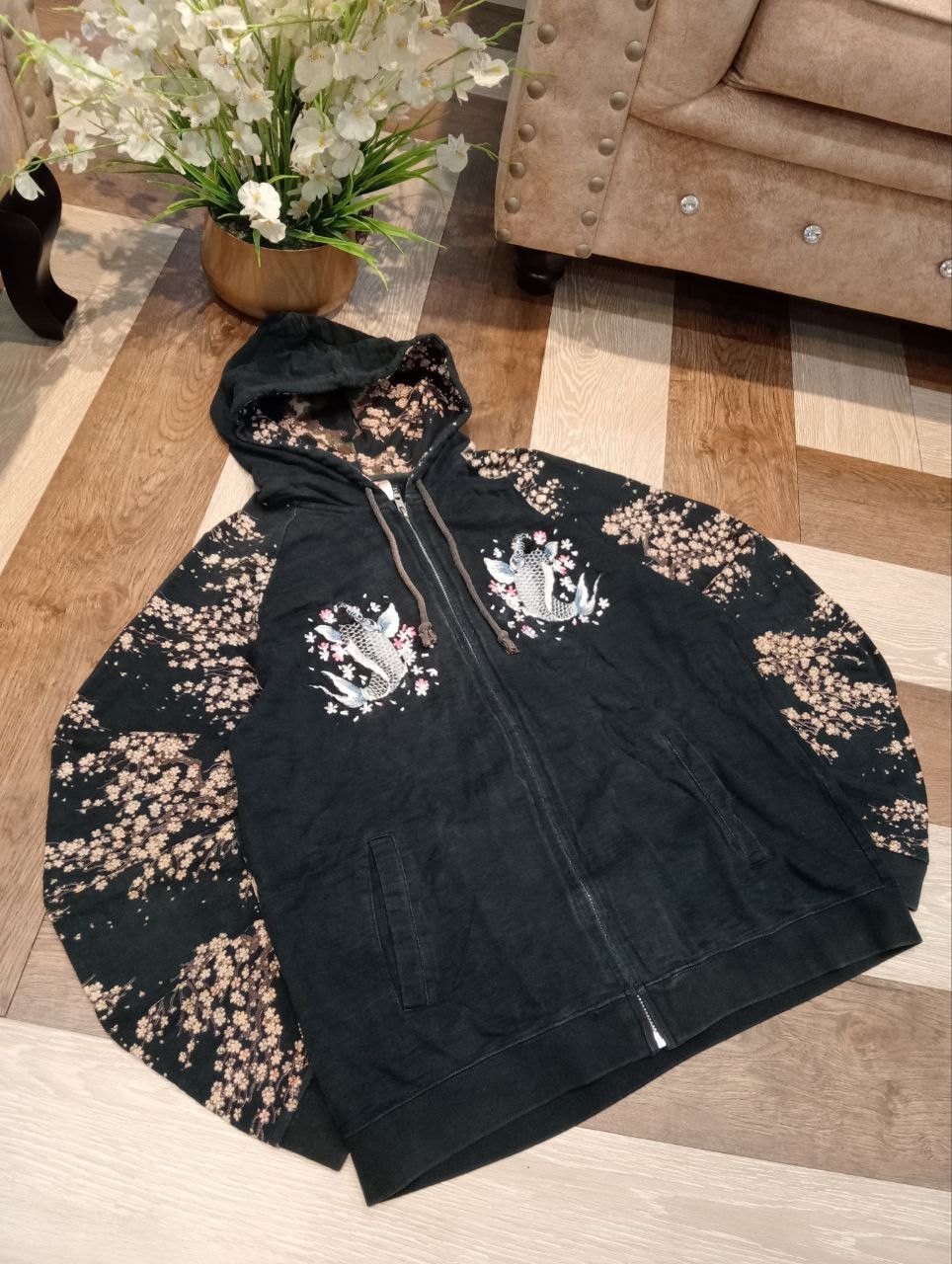 Japanese Brand JAPANESE CLASSIC SCRIPT SUKAJAN SUGOI FISH EMBROIDERY HOODIE Size US M / EU 48-50 / 2 - 4 Thumbnail