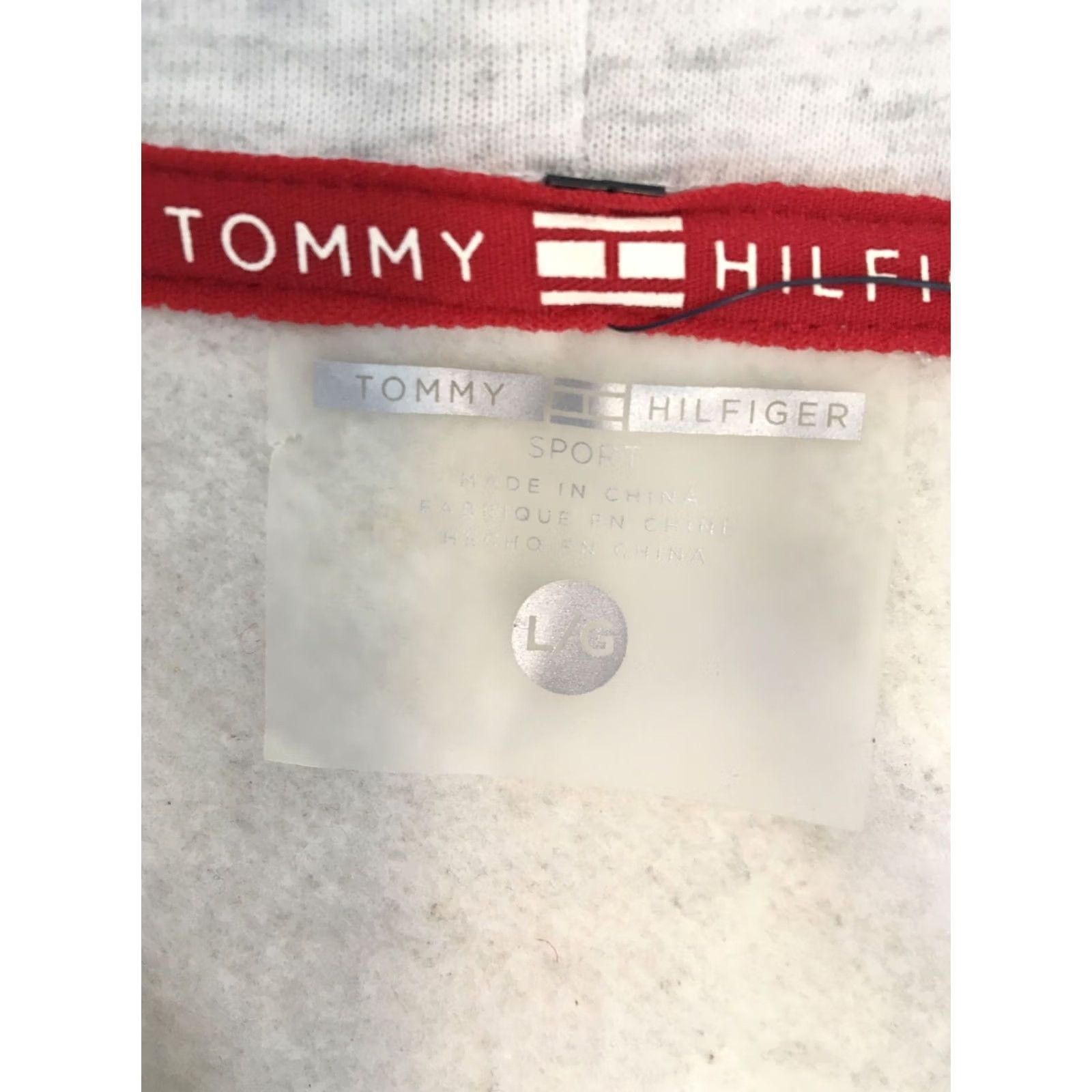 Tommy Hilfiger VINTAGE Tommy Hilfiger Hoodie Mens L Gray Full Zip Spell Out Sweatshirt NWT Size US L / EU 52-54 / 3 - 6 Thumbnail