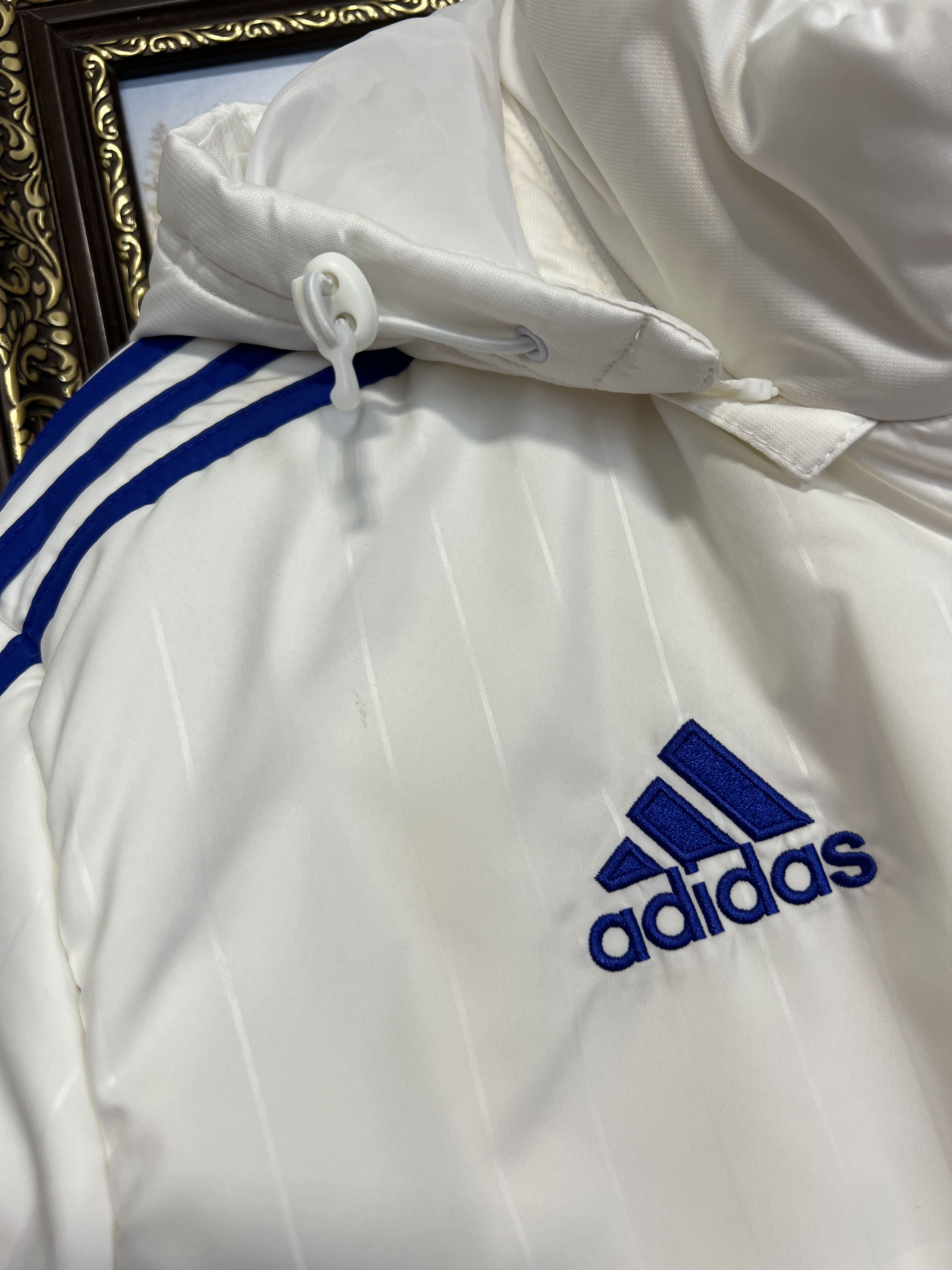 Adidas Chelsea Football Padded Jacket Hooded Soccer Track Top Size US L / EU 52-54 / 3 - 9 Thumbnail