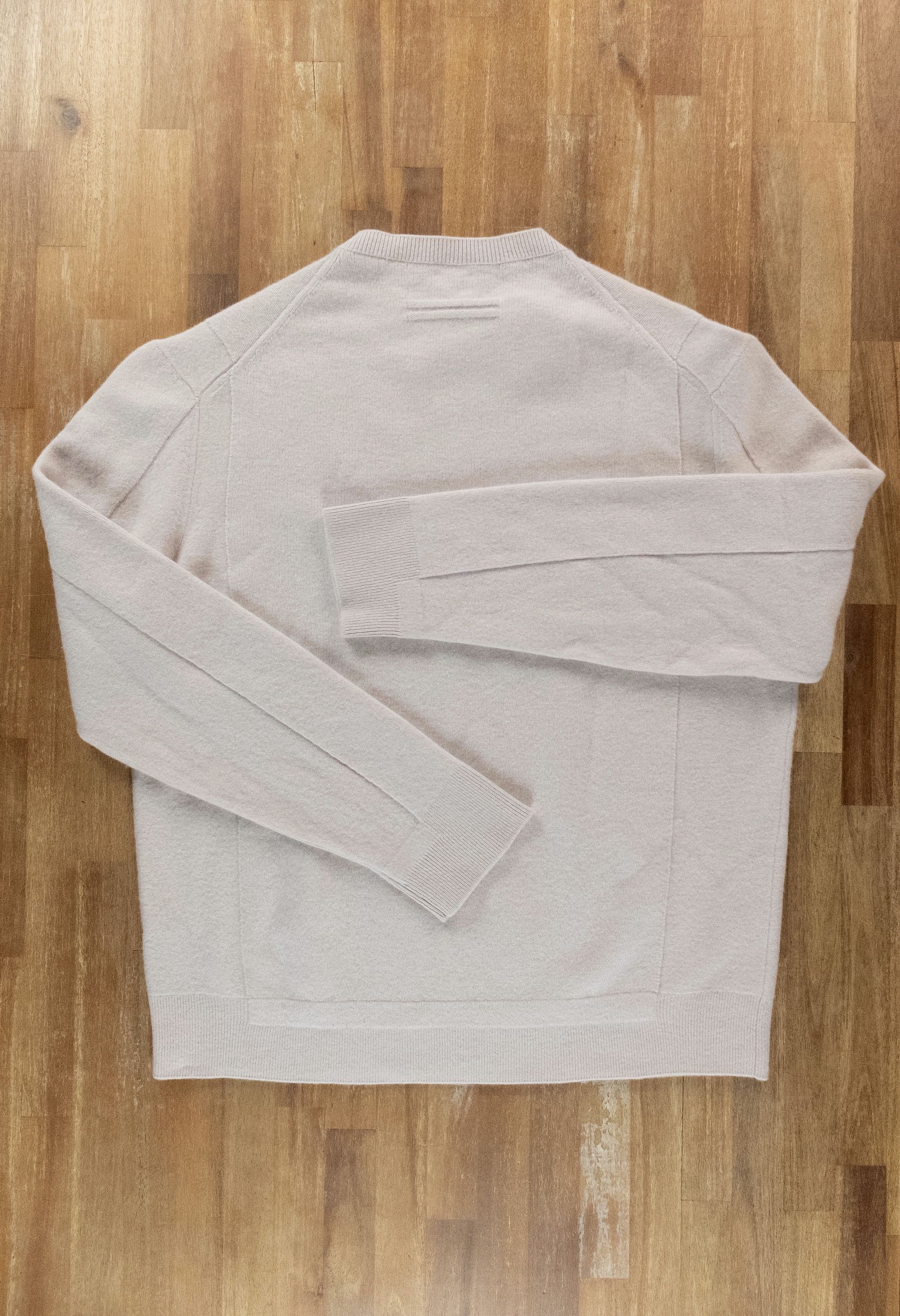 Ermenegildo Zegna ZEGNA ecru white wool cashmere crewneck sweater XL / 54 Size US XL / EU 56 / 4 - 9 Thumbnail