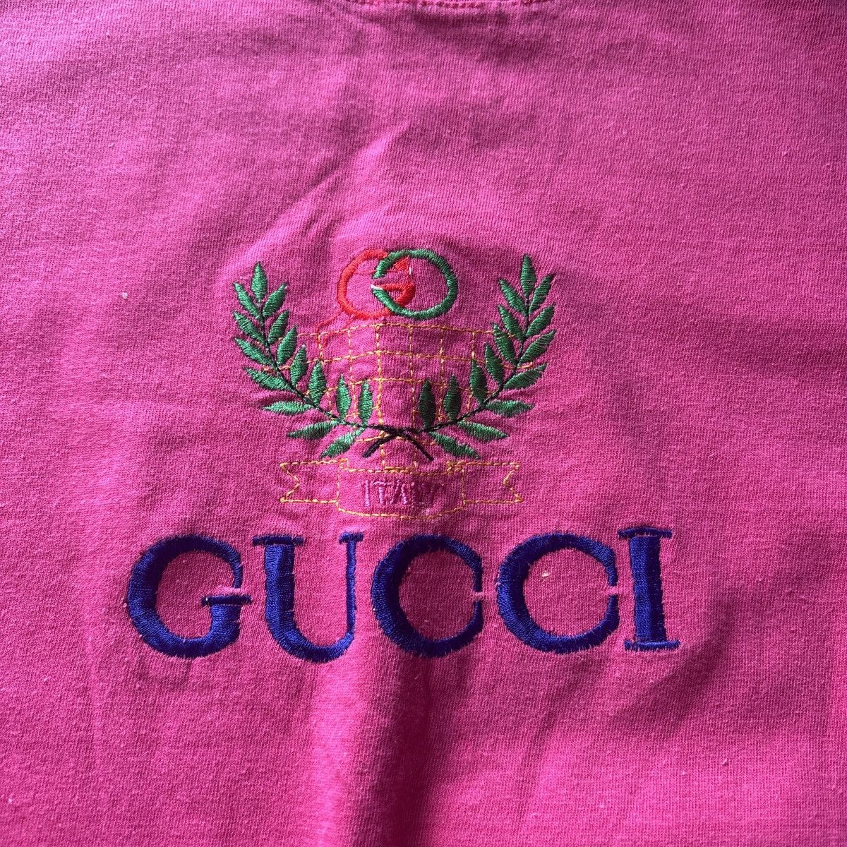 Other × Vintage 80s/90s Vintage Gucci embroidered single stitch bootleg tee Size US M / EU 48-50 / 2 - 5 Thumbnail