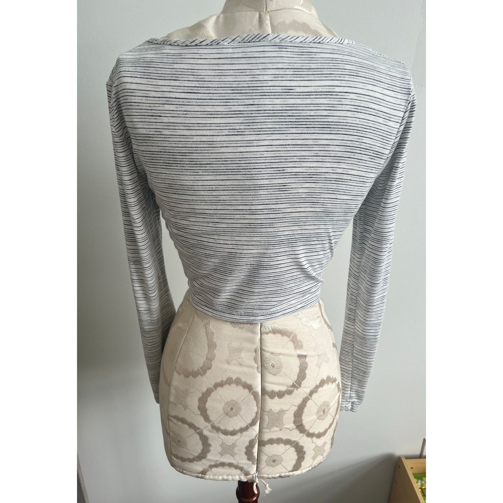 North End North End Long Sleeve Striped V-Neck Crop Top Medium Size M / US 6-8 / IT 42-44 - 5 Thumbnail