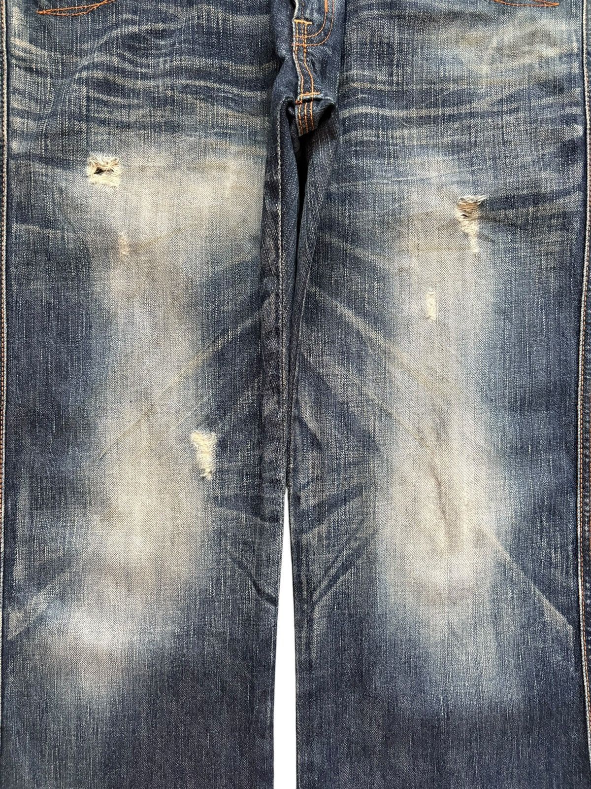 Edwin × Japanese Brand Vintage Japanese Edwin Bleach Mud Wash Bootcut Flare Jeans Size US 33 - 5 Thumbnail