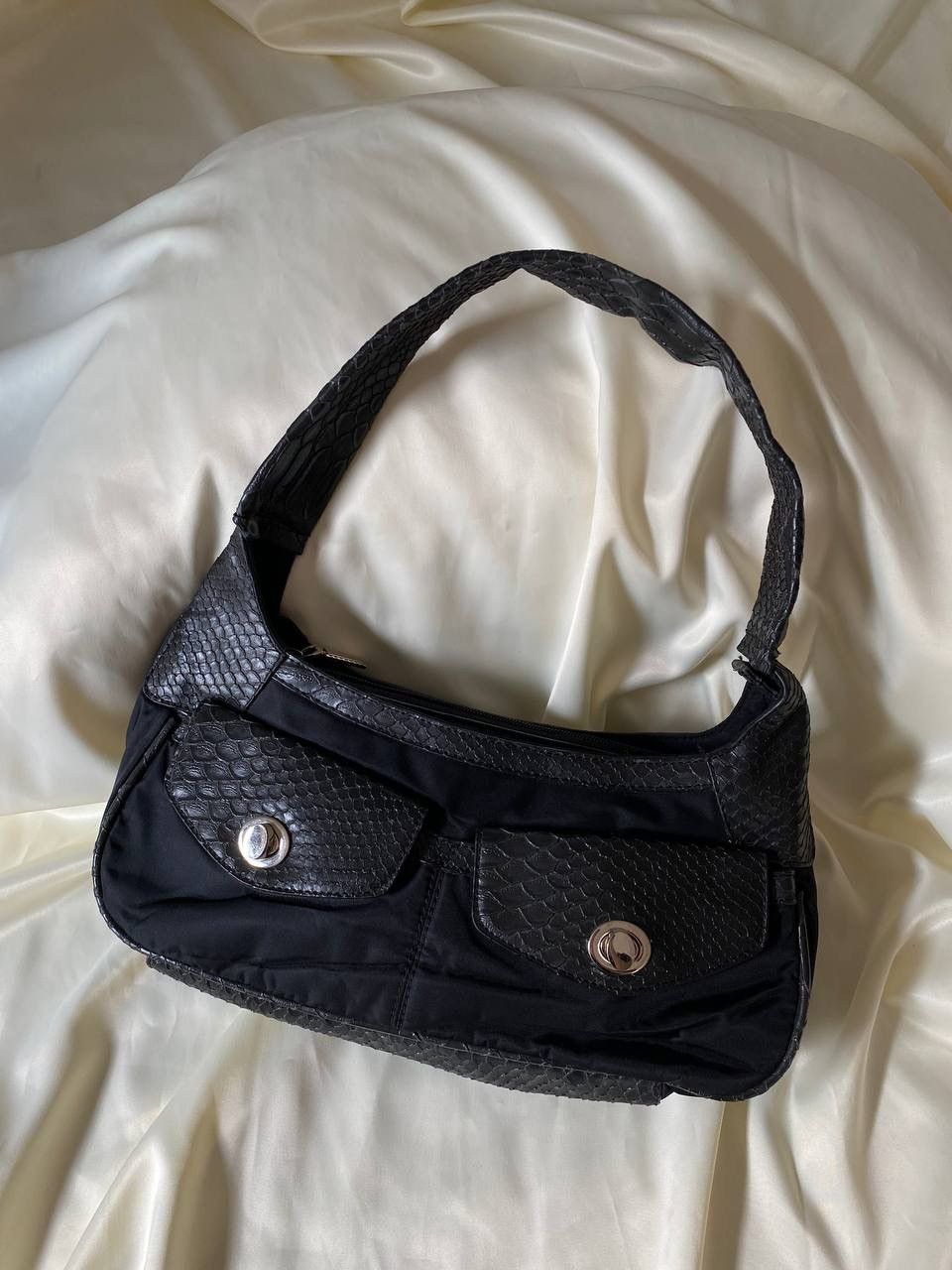 Vintage Vintage leatherette black shoulder bag Size ONE SIZE - 7 Thumbnail