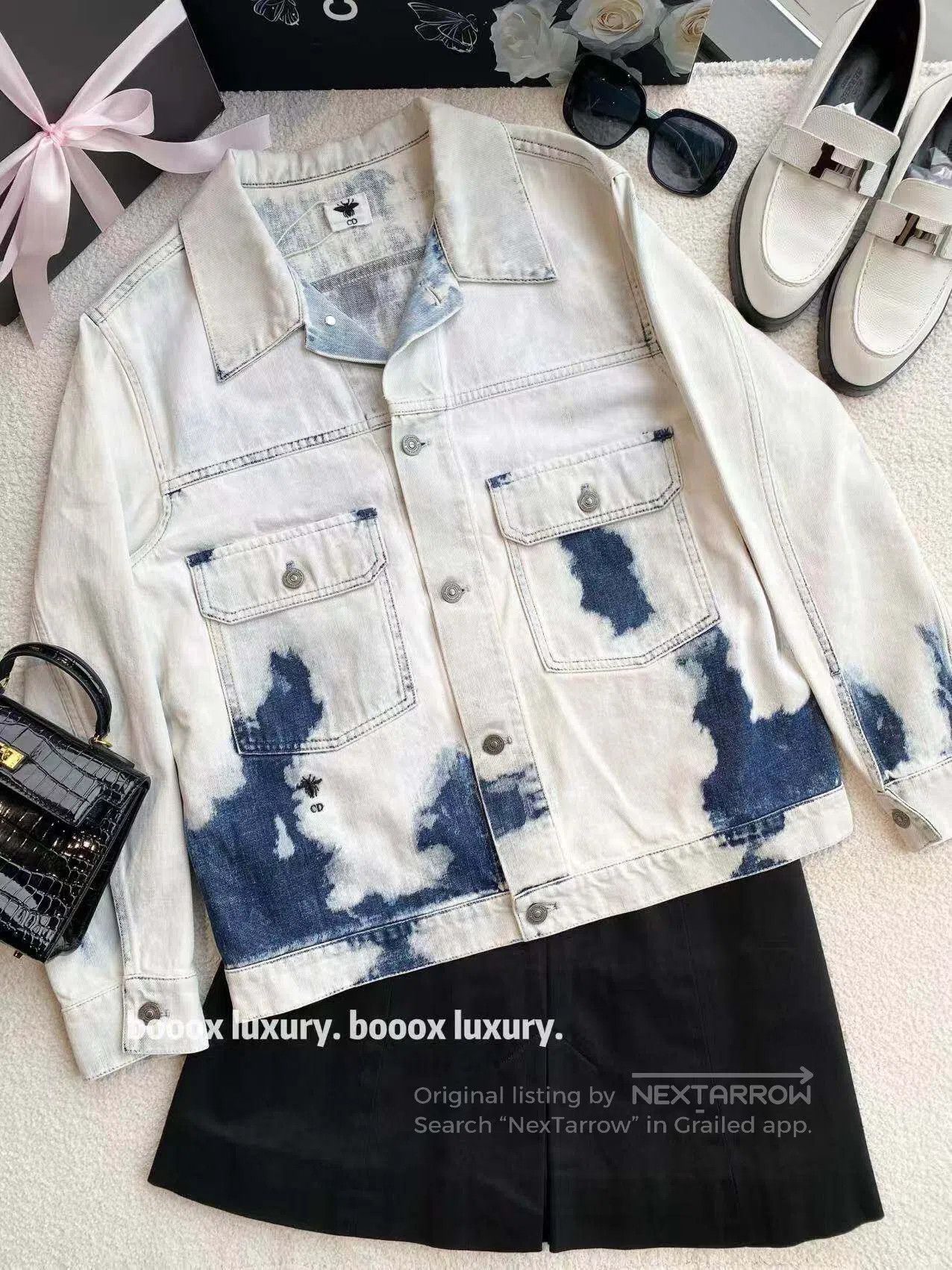 Dior Dior Tie-dye gradient denim jacket jacket| Size 4XL / US 24-26 - 1 Thumbnail
