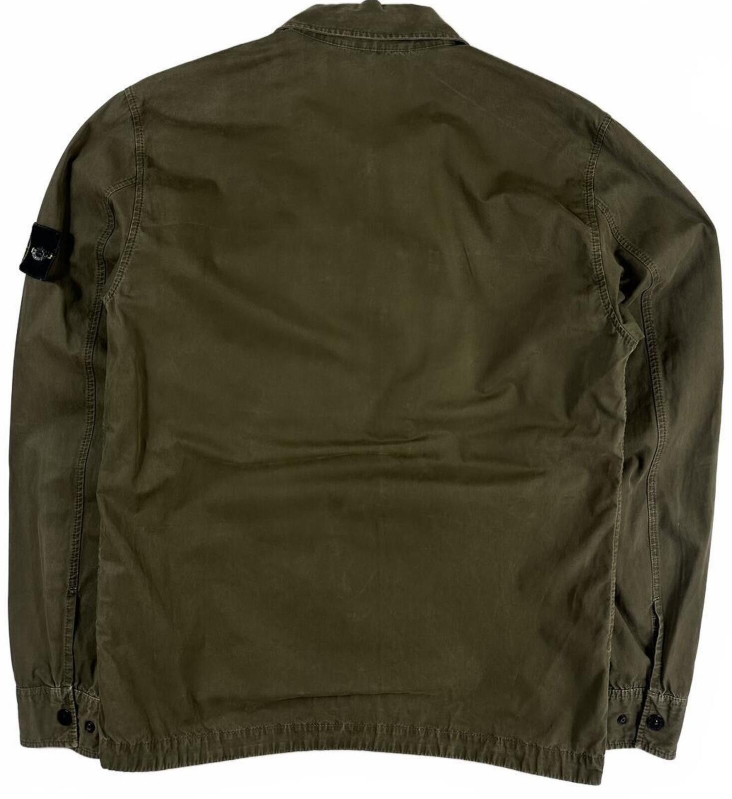 Stone Island Stone Island Zip Up Overshirt Khaki Green Medium Size US M / EU 48-50 / 2 - 4 Thumbnail