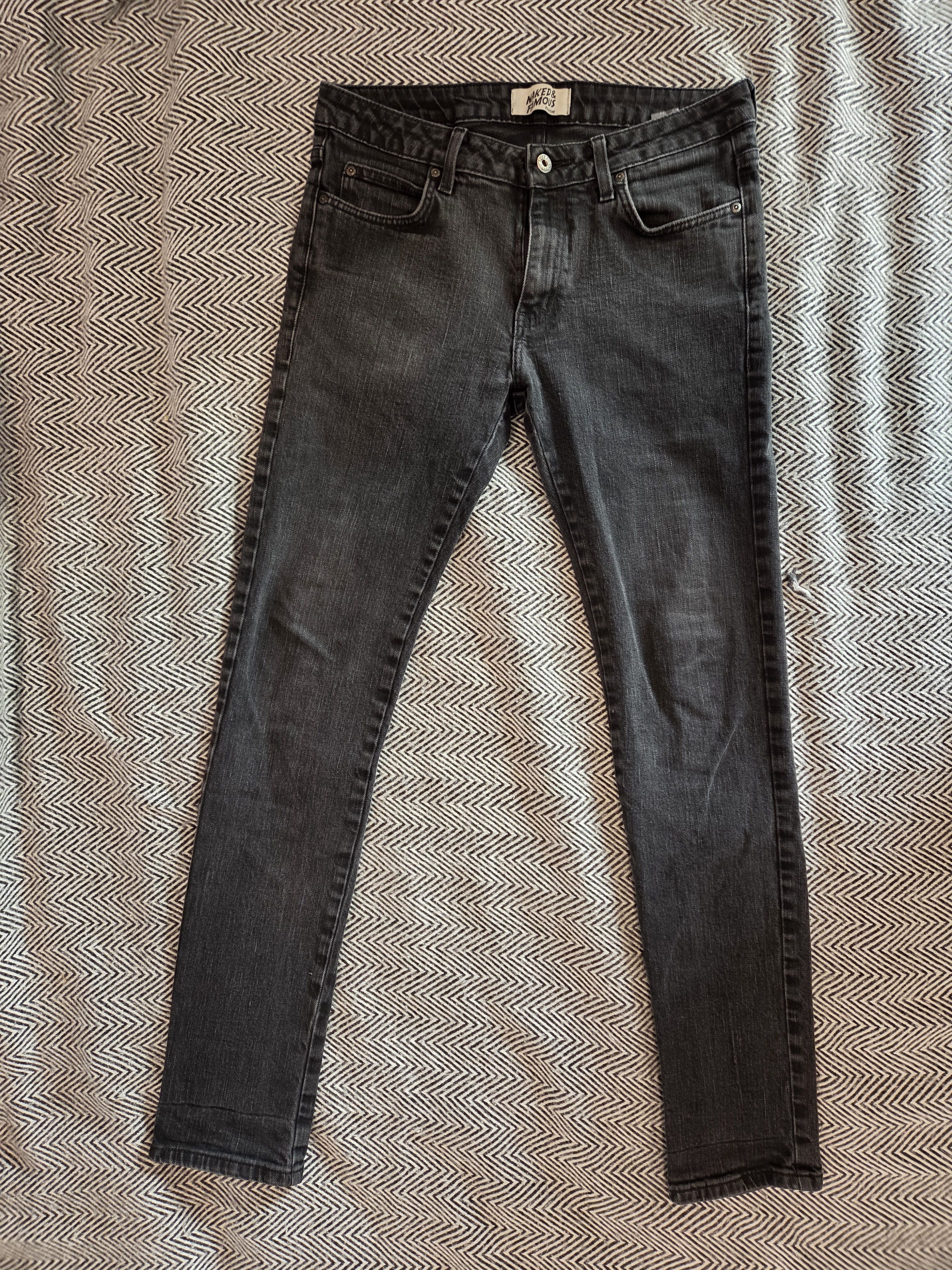 Naked & Famous Kihon Black Stretch Size US 34 / EU 50 - 1 Thumbnail