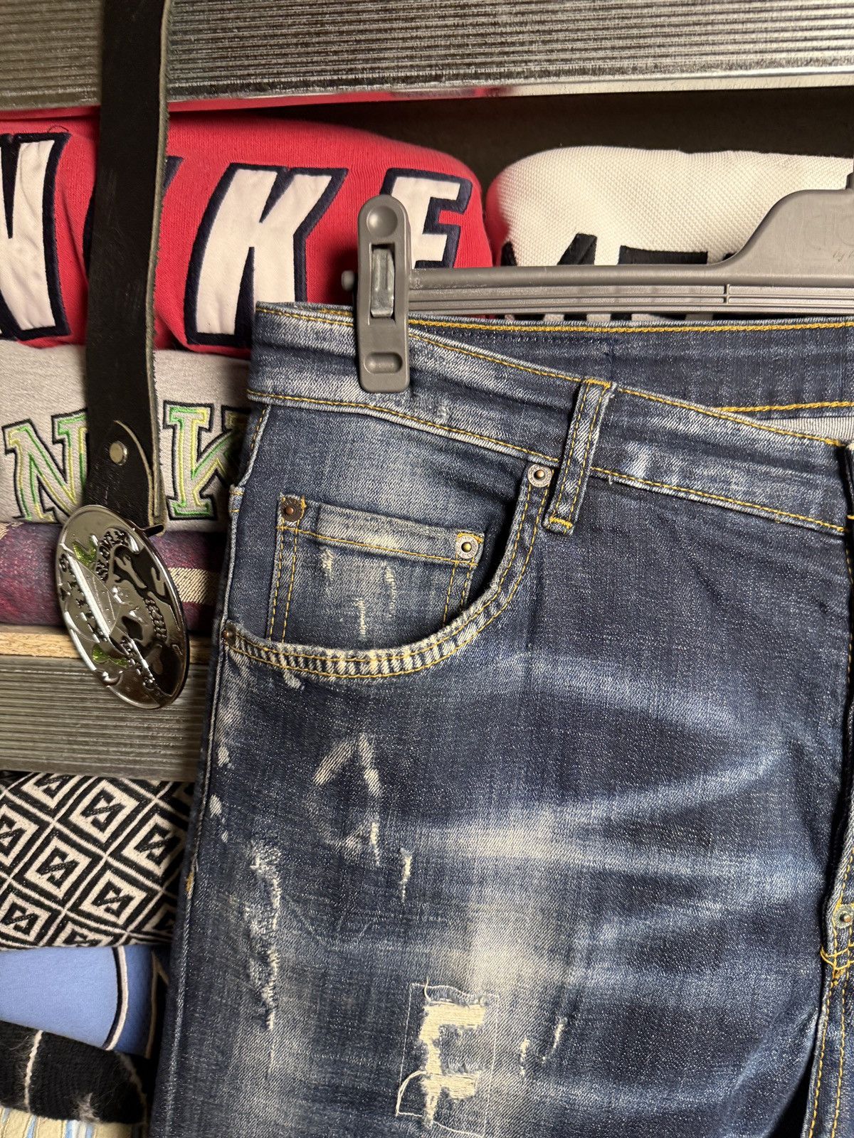Dsquared2 Vintage Dsquared2 Distressed Raw Denim Pants Y2K Japan Style Size US 36 / EU 52 - 4 Thumbnail