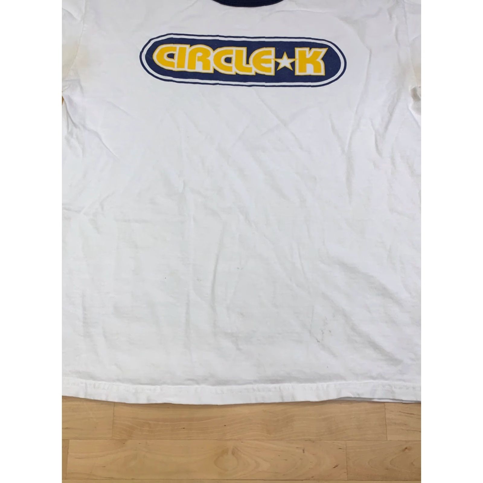 Gildan VINTAGE Gildan T-Shirt Men M White Circle L Ringer Shirt Logo Short Sleeve Crew Neck 12950 Size US M / EU 48-50 / 2 - 6 Thumbnail