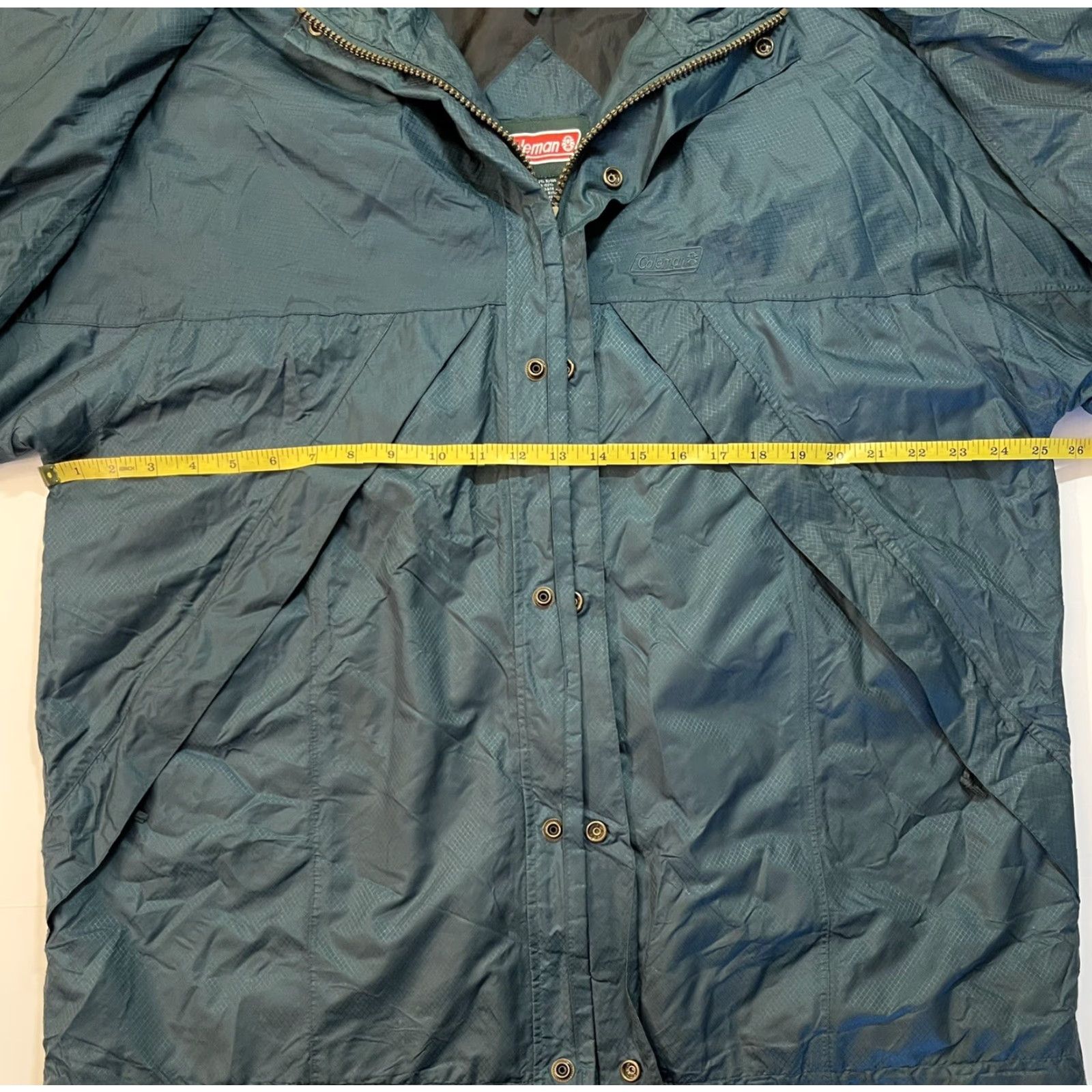 Rains VINTAGE Coleman Full Zip Men's Rain Jacket Windbreaker Hiking Green Blue Sz L Environmental Outdoor Fall Winter Spring Size US L / EU 52-54 / 3 - 5 Thumbnail