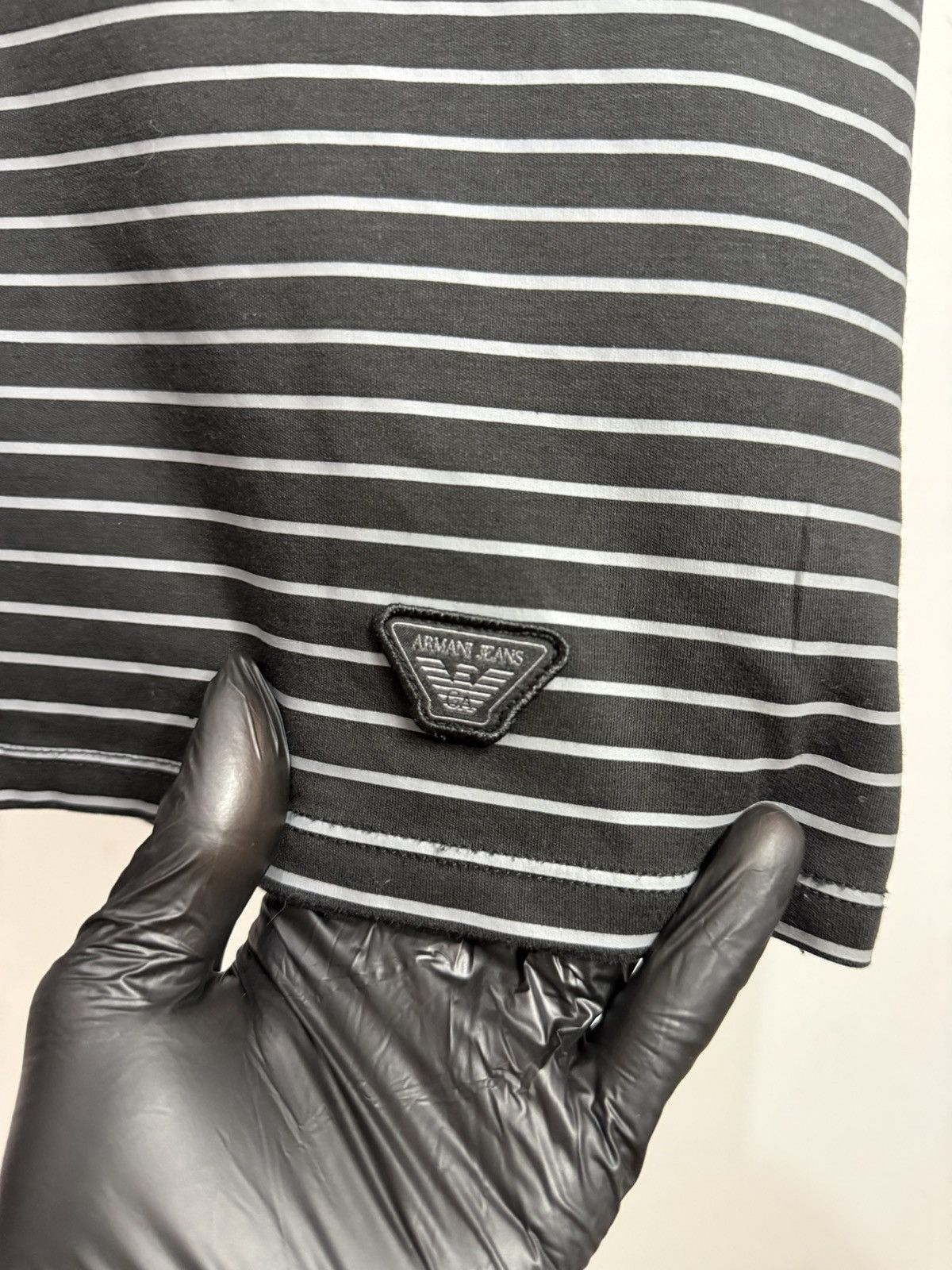 Armani Men's Armani Striped tshirt black L Size US L / EU 52-54 / 3 - 3 Thumbnail