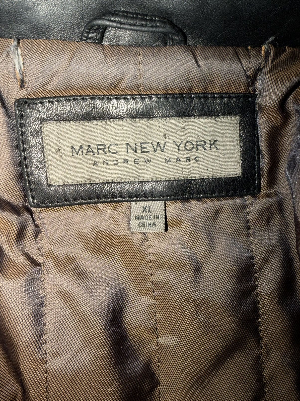 Andrew Marc Vintage Andrew Marc Studio Black Leather Insulated Jacket Size US XL / EU 56 / 4 - 5 Thumbnail