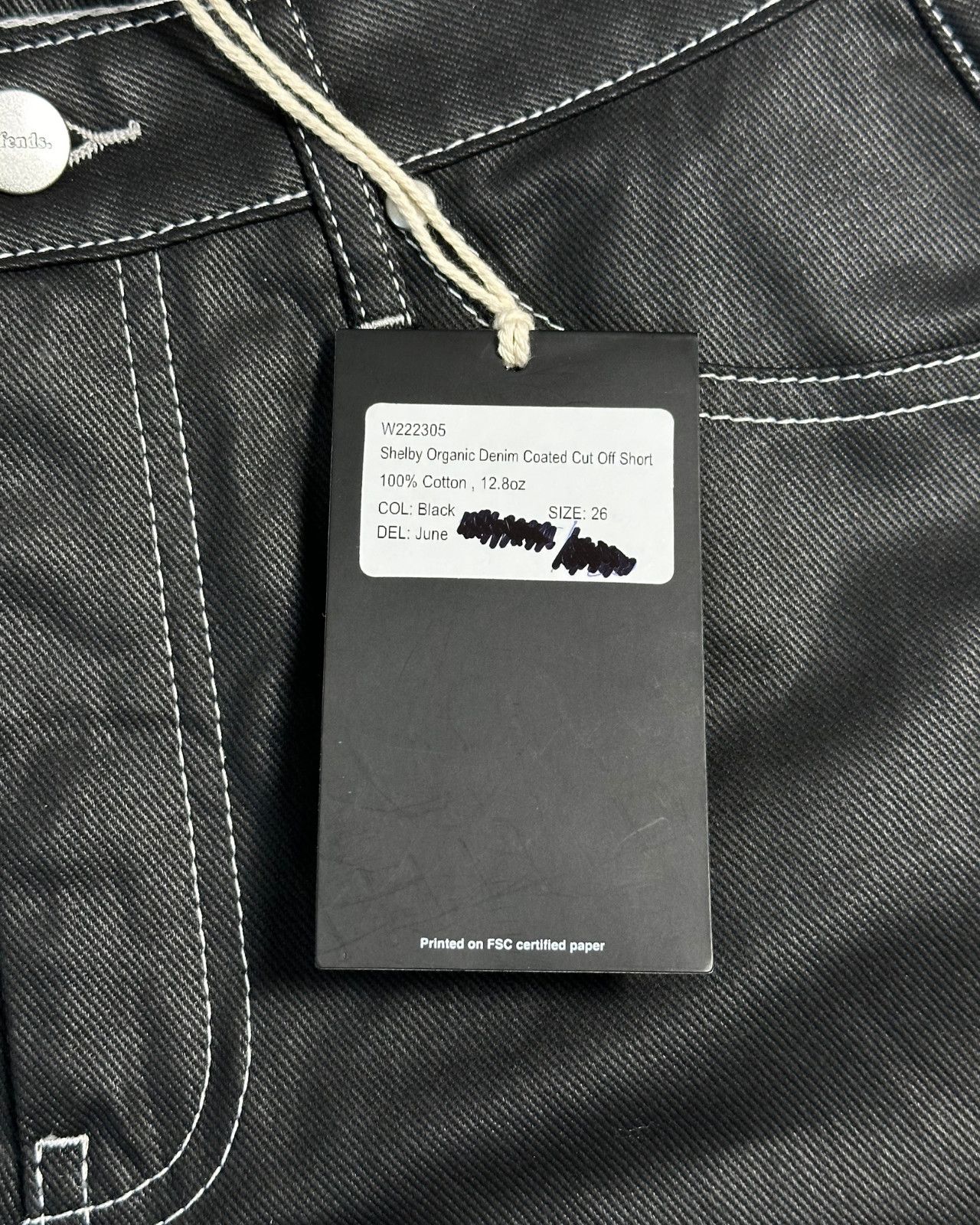 Afends Sample NWT Afends - Shelby - Organic Denim Coated Shorts 26 Size 26" / US 2 / IT 38 - 8 Thumbnail