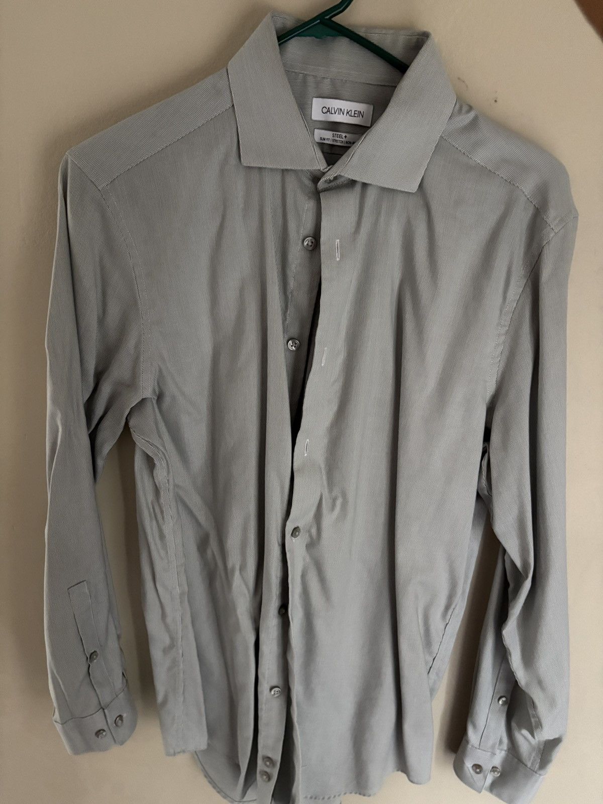 Calvin Klein calvin klein green-grey steel+ button up Size US M / EU 48-50 / 2 - 1 Thumbnail