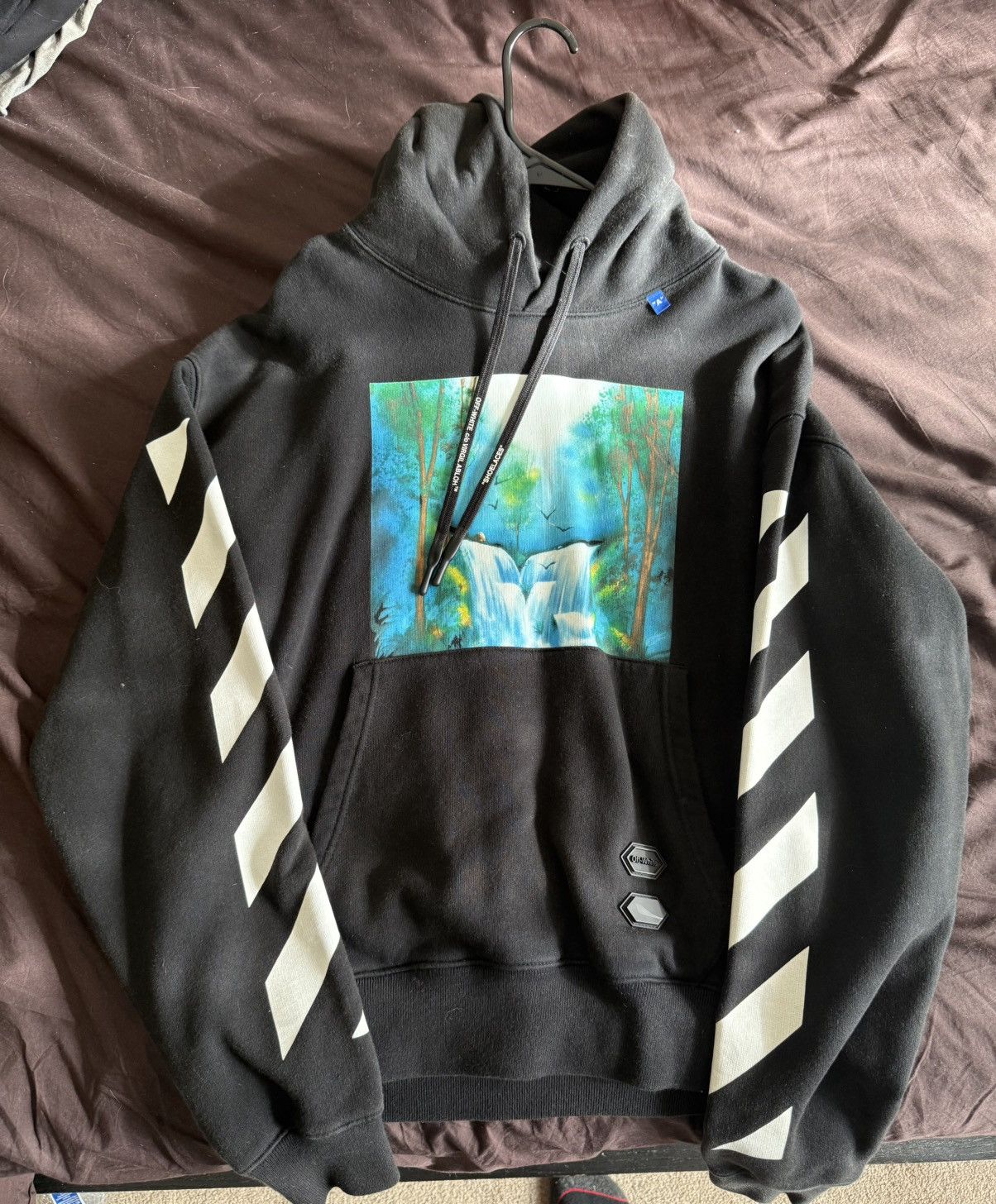 Off-White Off white Diag Waterfall Hoodie Size US S / EU 44-46 / 1 - 1 Thumbnail