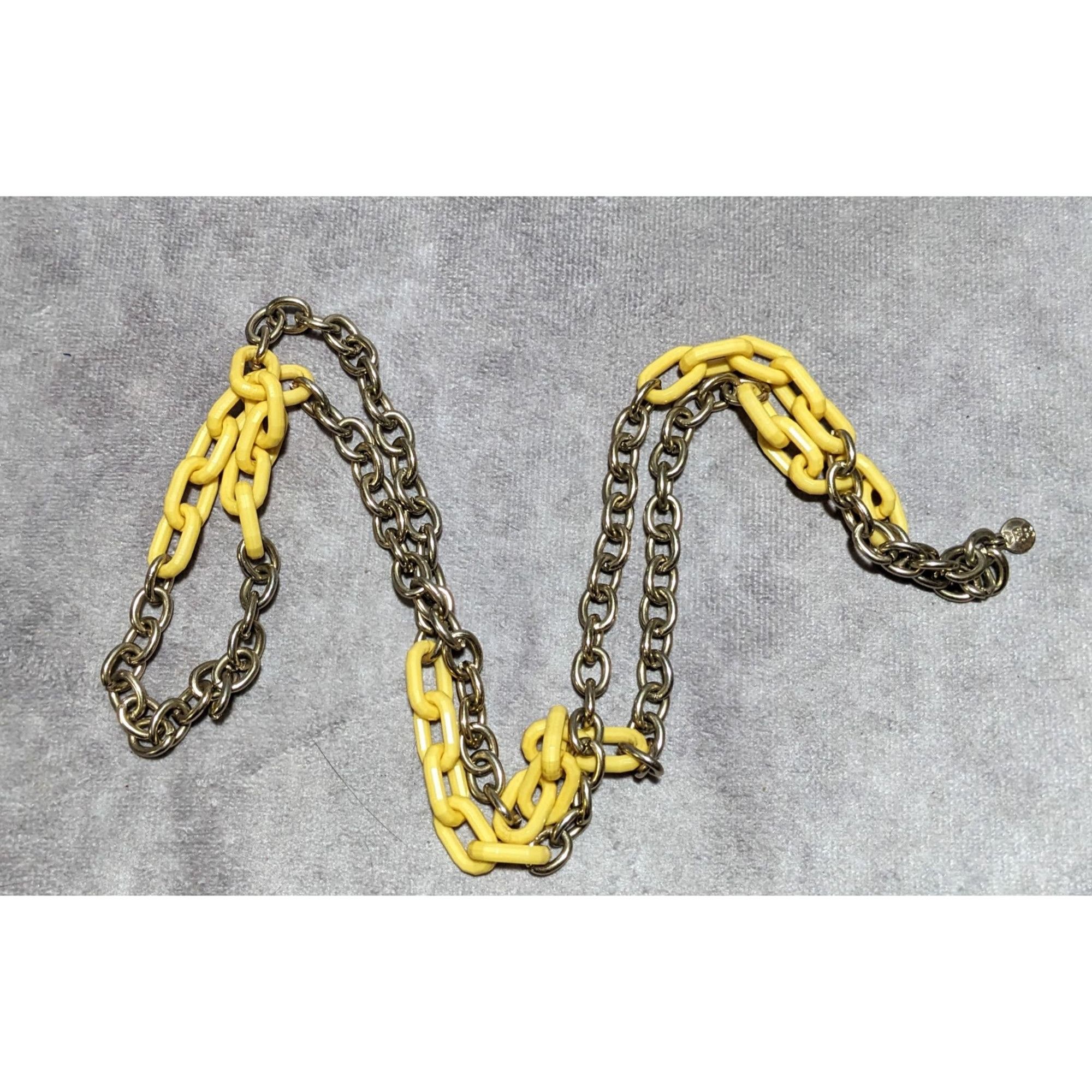 Other Vintage DEB Signed Yellow And Silver Link Necklace Size ONE SIZE - 9 Thumbnail