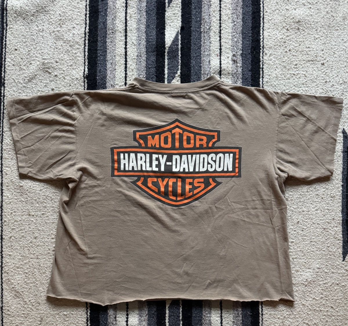 Harley Davidson Vintage 1996 Harley Davidson Eagle Biker T-Shirt XL Cropped Size US XL / EU 56 / 4 - 10 Thumbnail