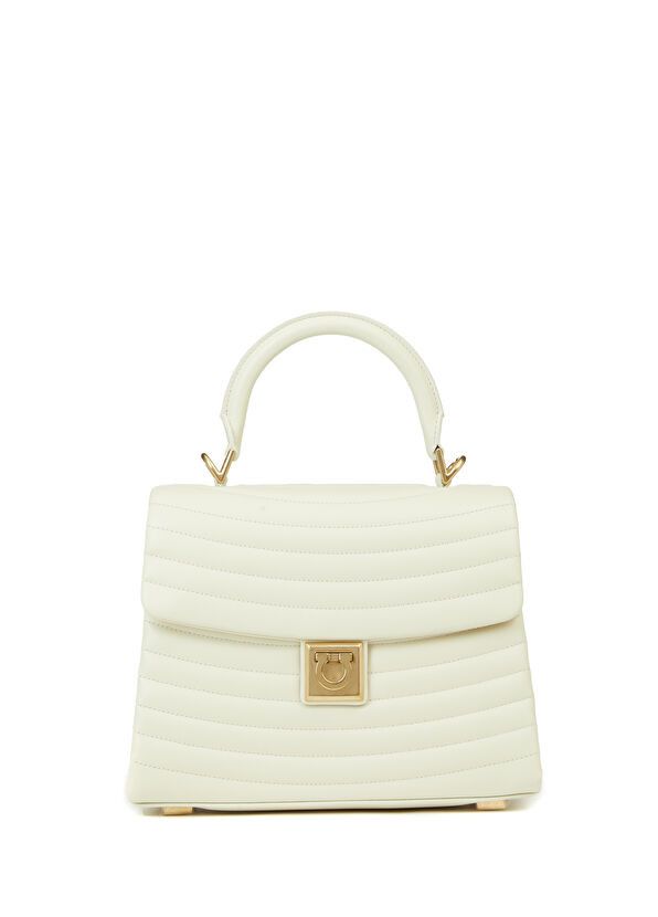 Salvatore Ferragamo o1s1rm0325 Size: OS / Leather Shoulder Bag in White Size ONE SIZE - 1 Thumbnail