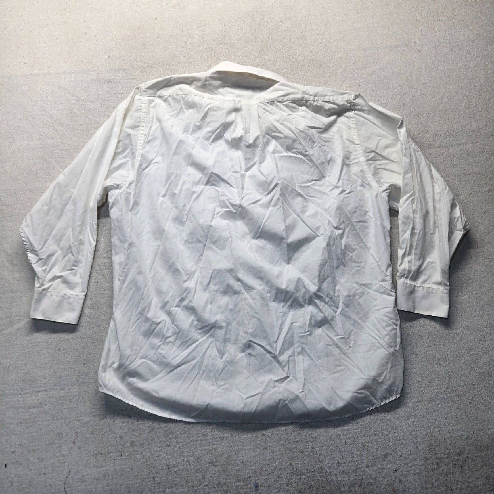 Alexander Julian Alexander Julian Colours Solid White Button Up Shirt Men 2XL 18 18.5 34/35 Shirt Mens 2XL White Cotton Blend Dress Shirt Vintage No Size 48R - 7 Thumbnail