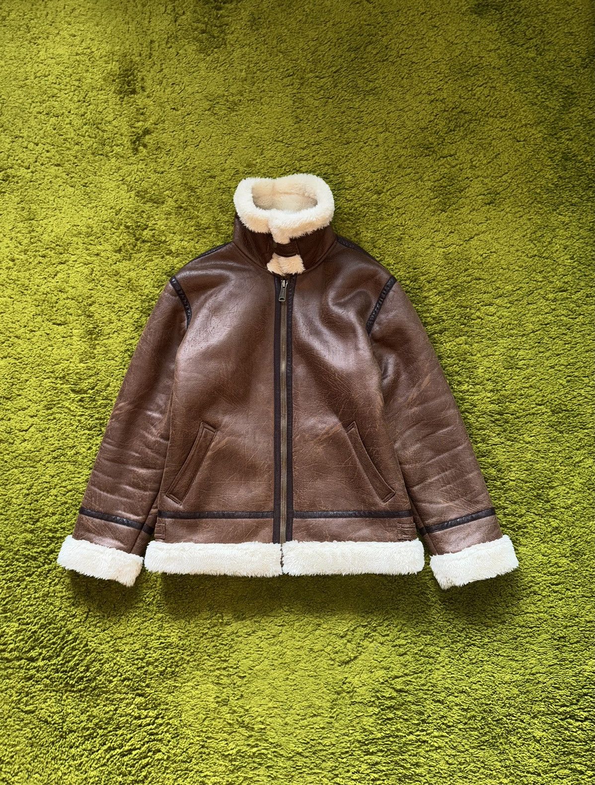 Alpha Industries × Designer Alpha Industries B3 army shearling eco-leather jacket Size US L / EU 52-54 / 3 - 3 Thumbnail