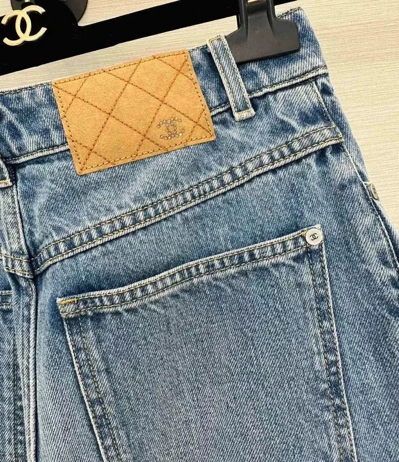 Chanel Chanel 23B three-dimensional cut wide-leg jeans Size 24" / US 00 / IT 34 - 6 Thumbnail