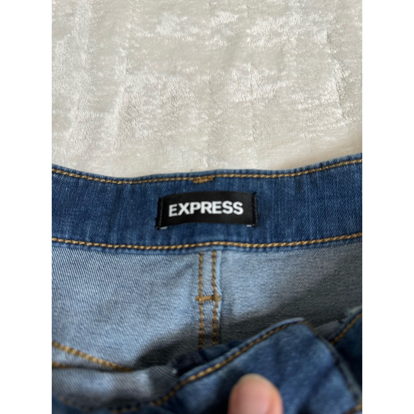 Express Express Athletic Slim Dark Wash Stretch Jeans Men’s 33 x 32 Size US 33 - 4 Thumbnail