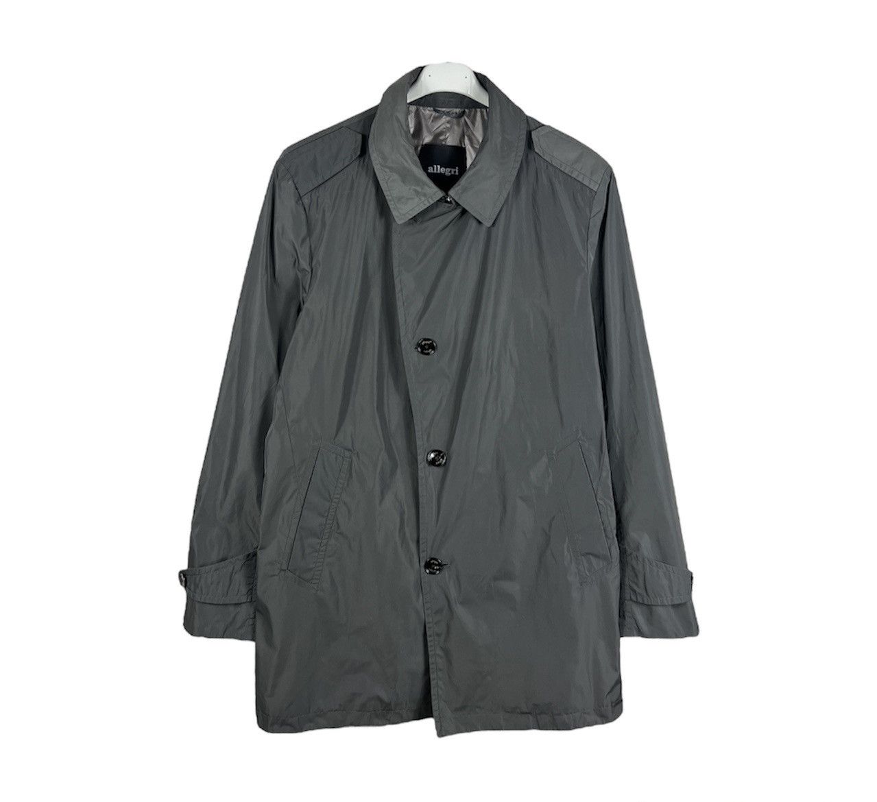 Allegri Allegri nylon long raincoat parka asymmetrical jacket Size US L / EU 52-54 / 3 - 1 Thumbnail