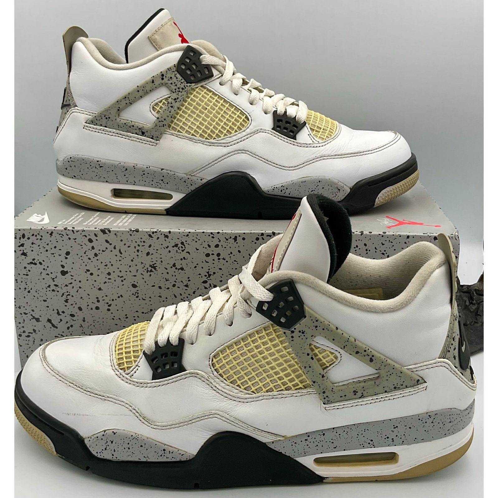 Nike Nike Air Jordan 4 Retro White Cement Size 12 840606 192 Size US 12 / EU 45 - 3 Thumbnail