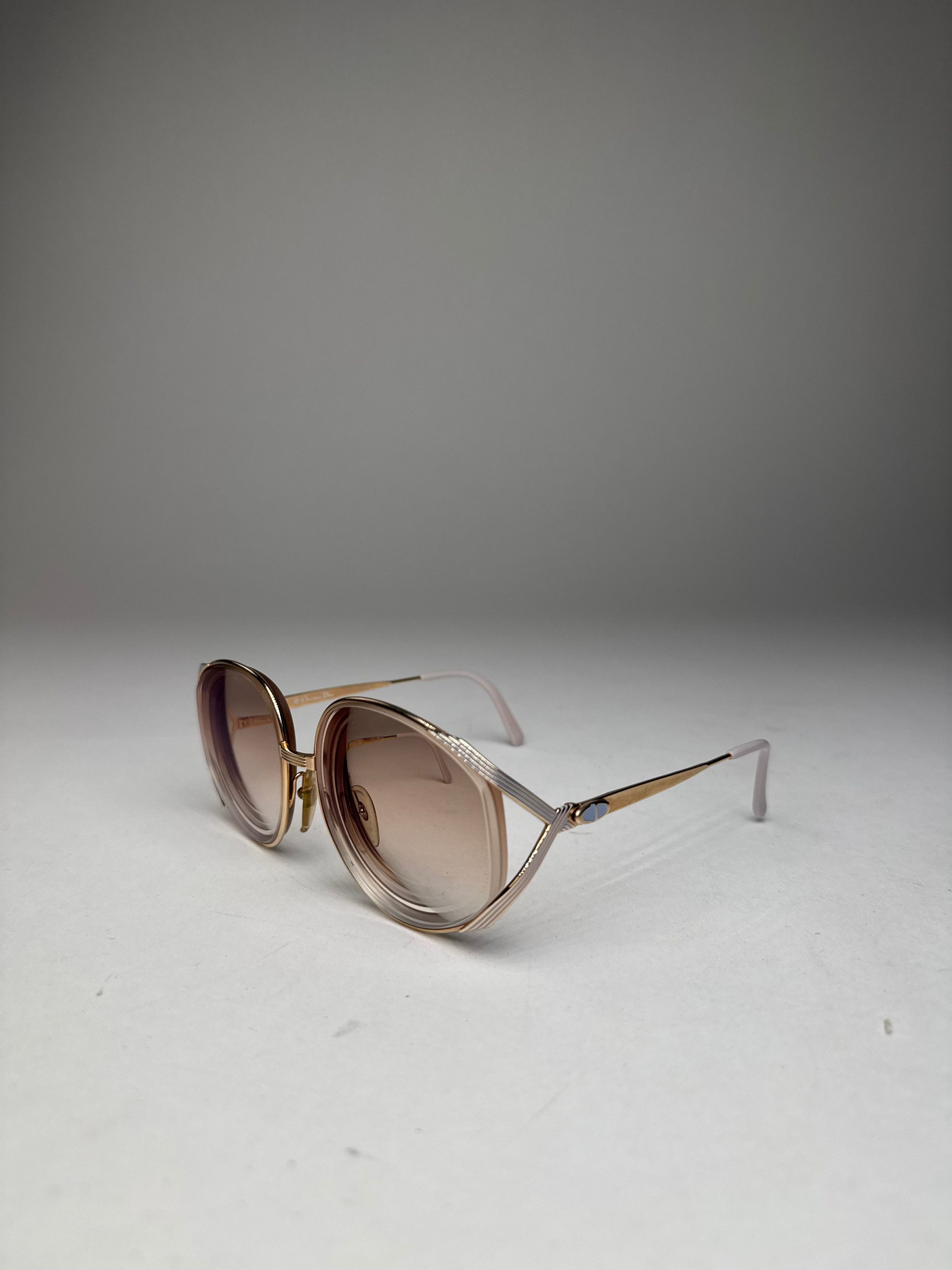 Dior Vintage Sunglasses Gold Silver Purple Size ONE SIZE - 1 Thumbnail