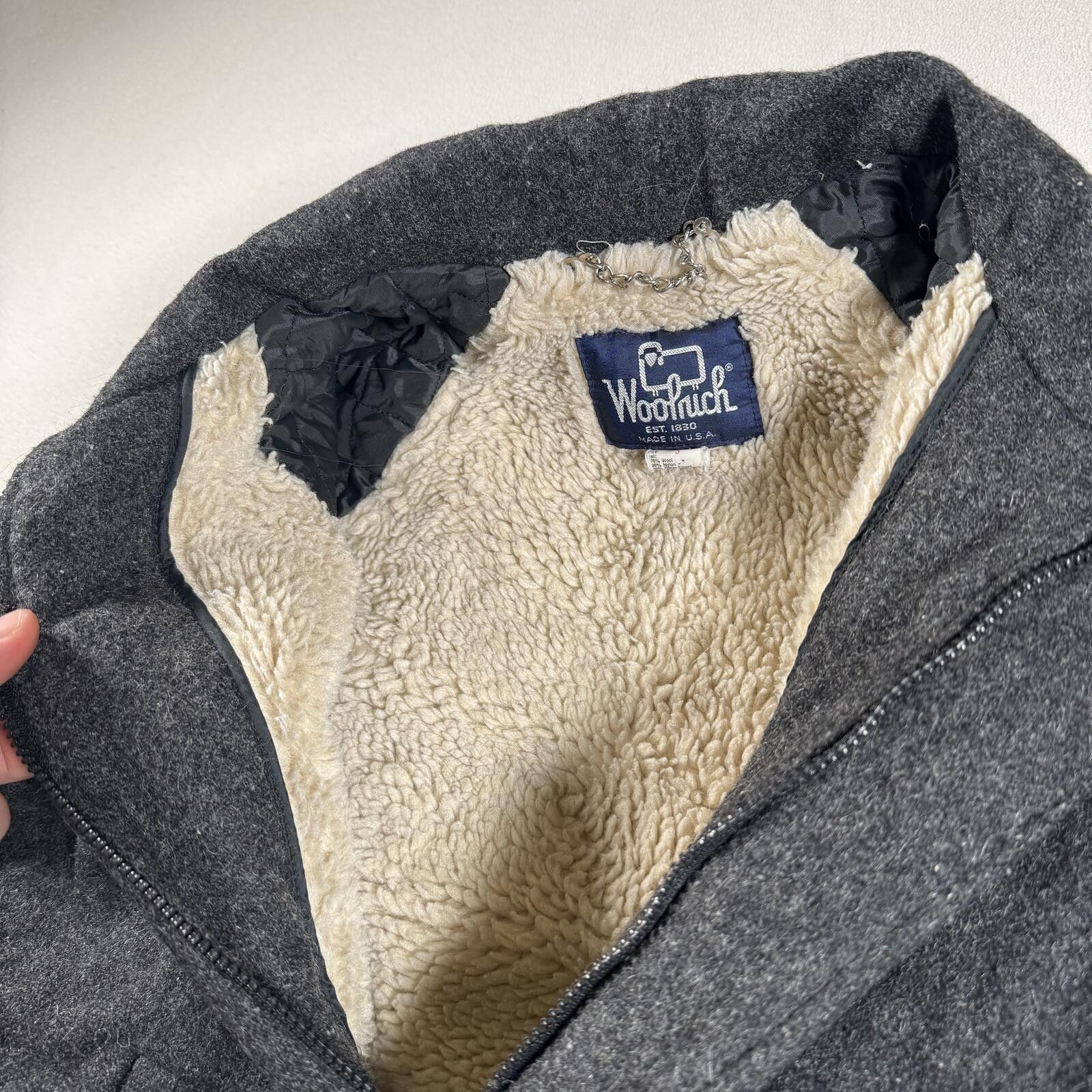 Woolrich Woolen Mills Vintage Made In USA Woolrich Wool Fleece Lined Zip Up Jacket Size US S / EU 44-46 / 1 - 3 Thumbnail