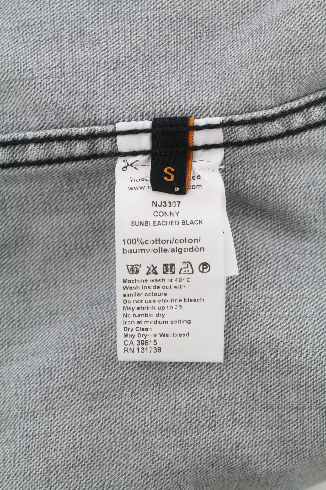 Nudie Jeans CONNY S Sunbleached Black Grey Jacket 81620 Size US S / EU 44-46 / 1 - 7 Thumbnail