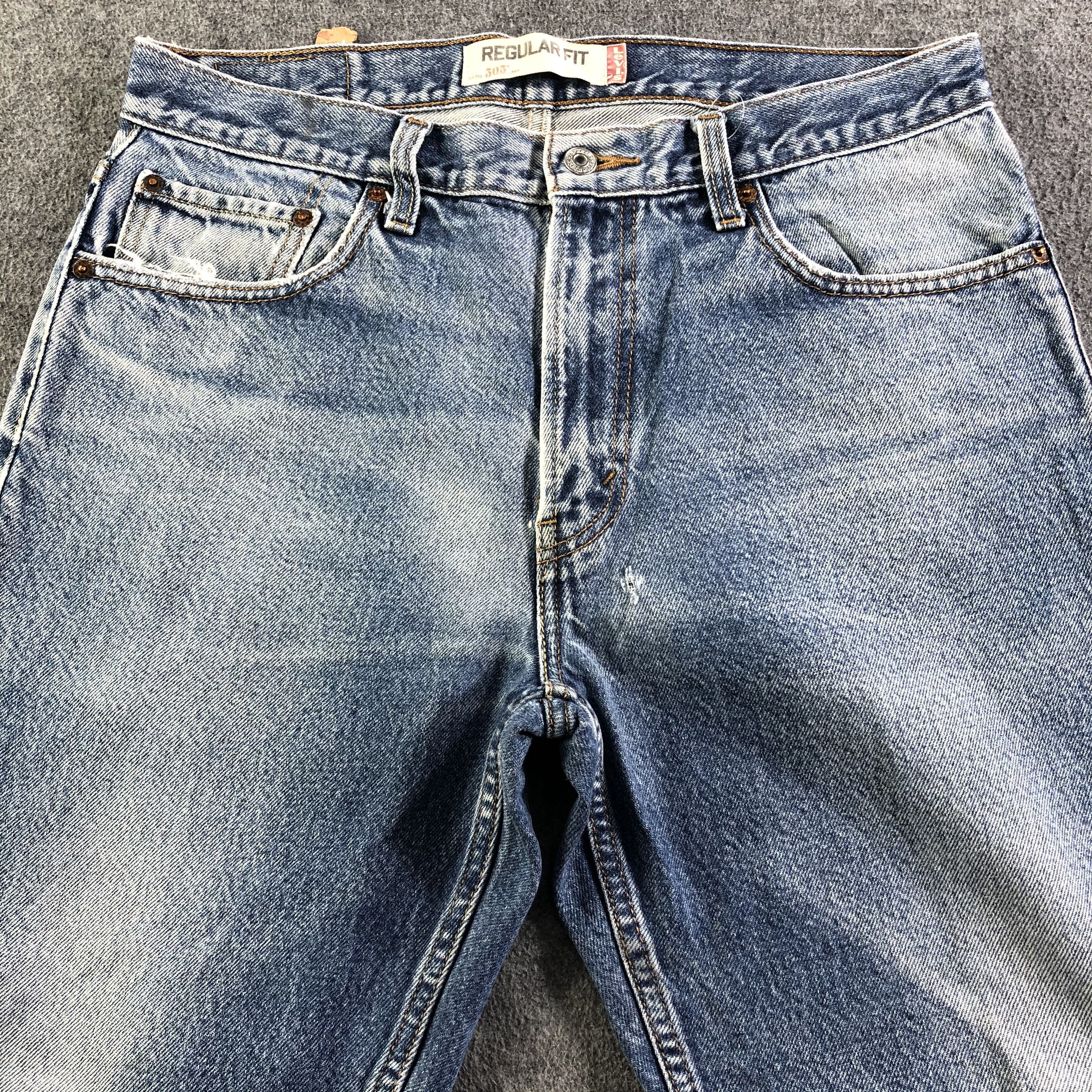 Levi's Vintage Blue Wash Levis 505 Jeans-J3468 Size US 34 / EU 50 - 3 Thumbnail