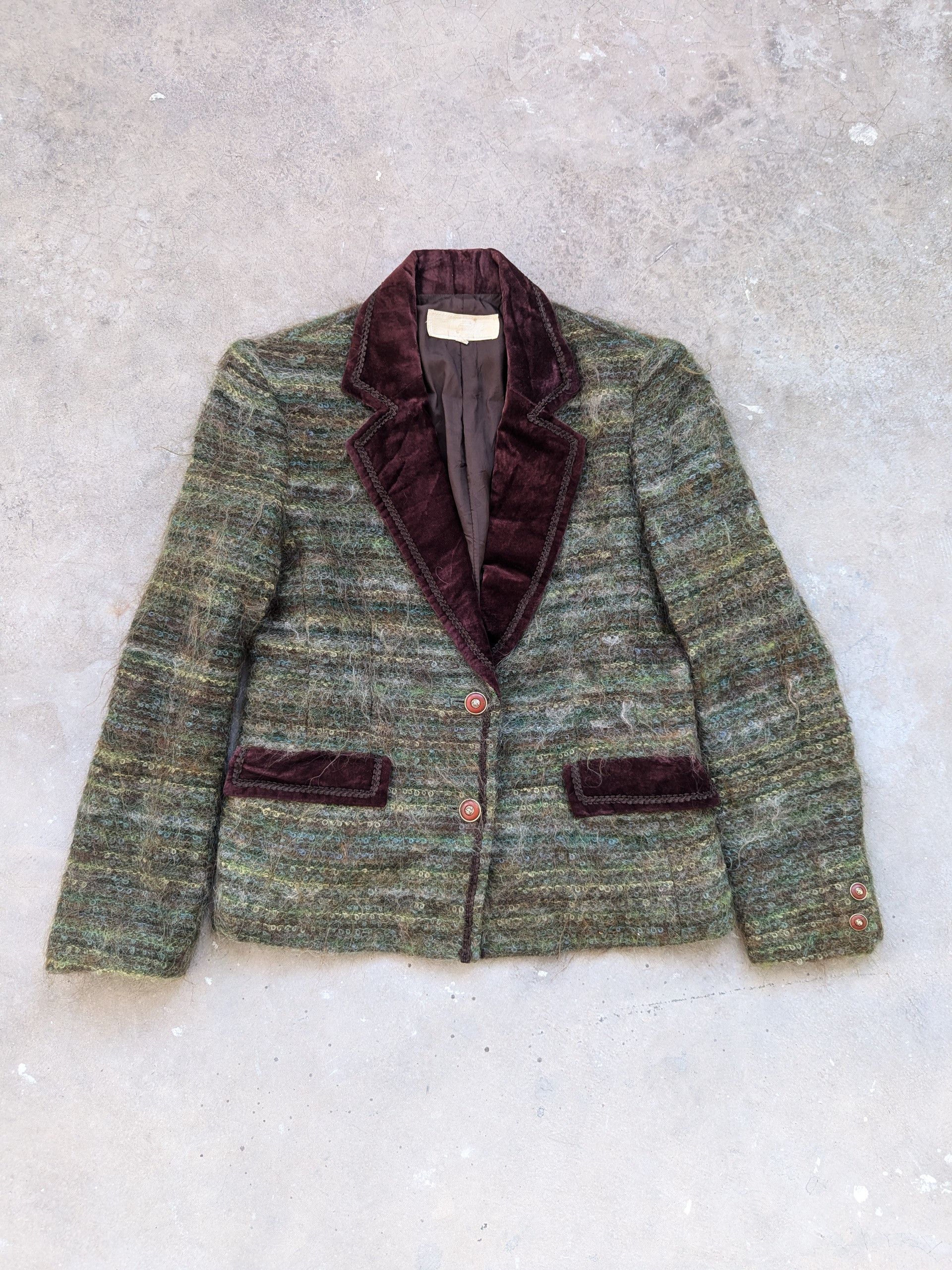Vintage Wool Mohair Blazer Shaggy