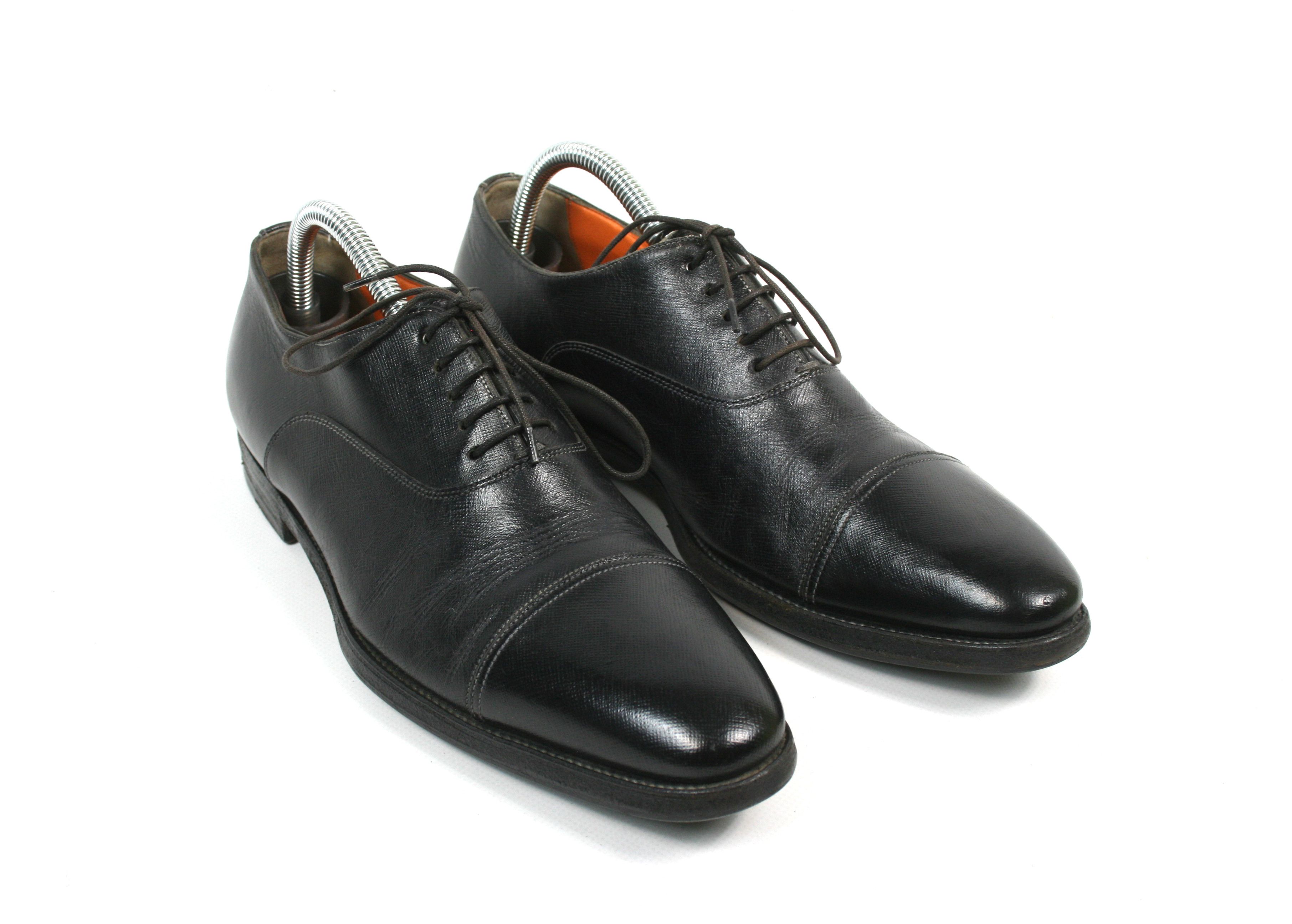Santoni Leather Oxford Shoes Size US 7 / EU 40 - 2 Thumbnail