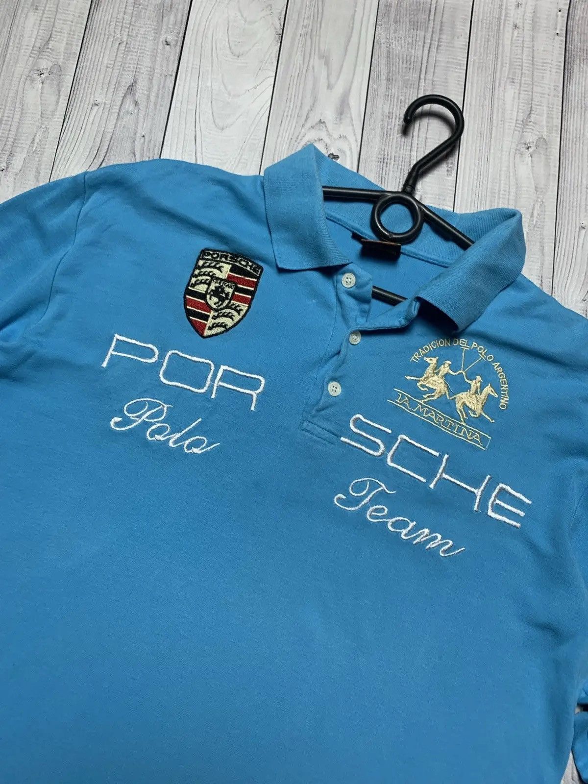 La Martina × Porsche Design Vintage Porsche Racing La Martina long sleeve rugby polo Size US L / EU 52-54 / 3 - 3 Thumbnail