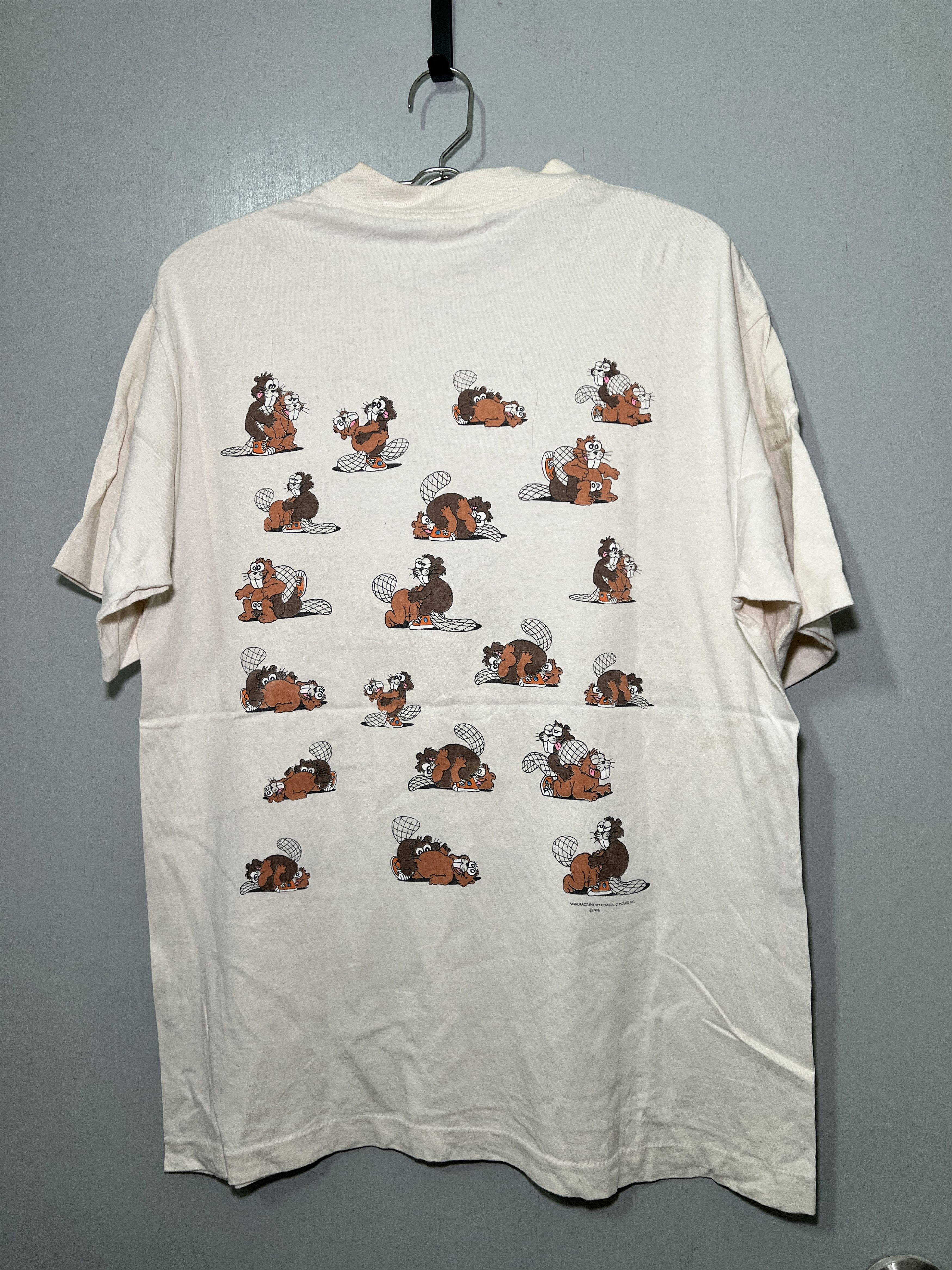 Vintage 1991 Beaver Various Type Sex Position Tee