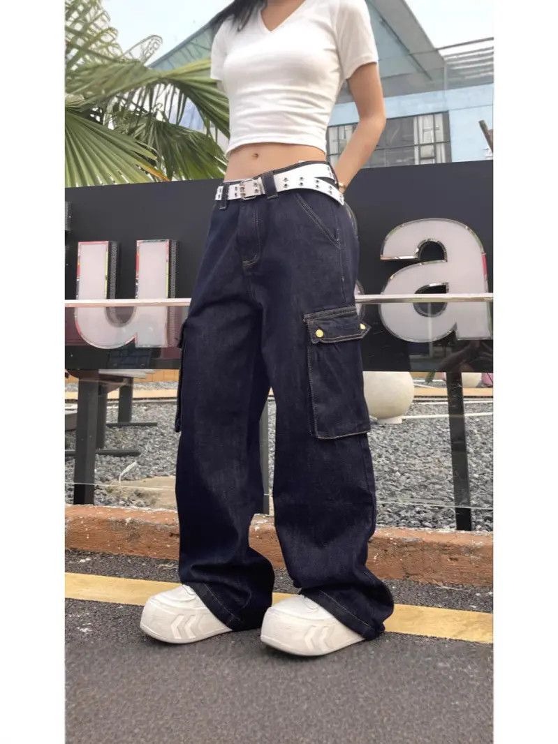 Japanese Brand × Jean Retro loose pocket high street jeans Size US 32 / EU 48 - 3 Thumbnail