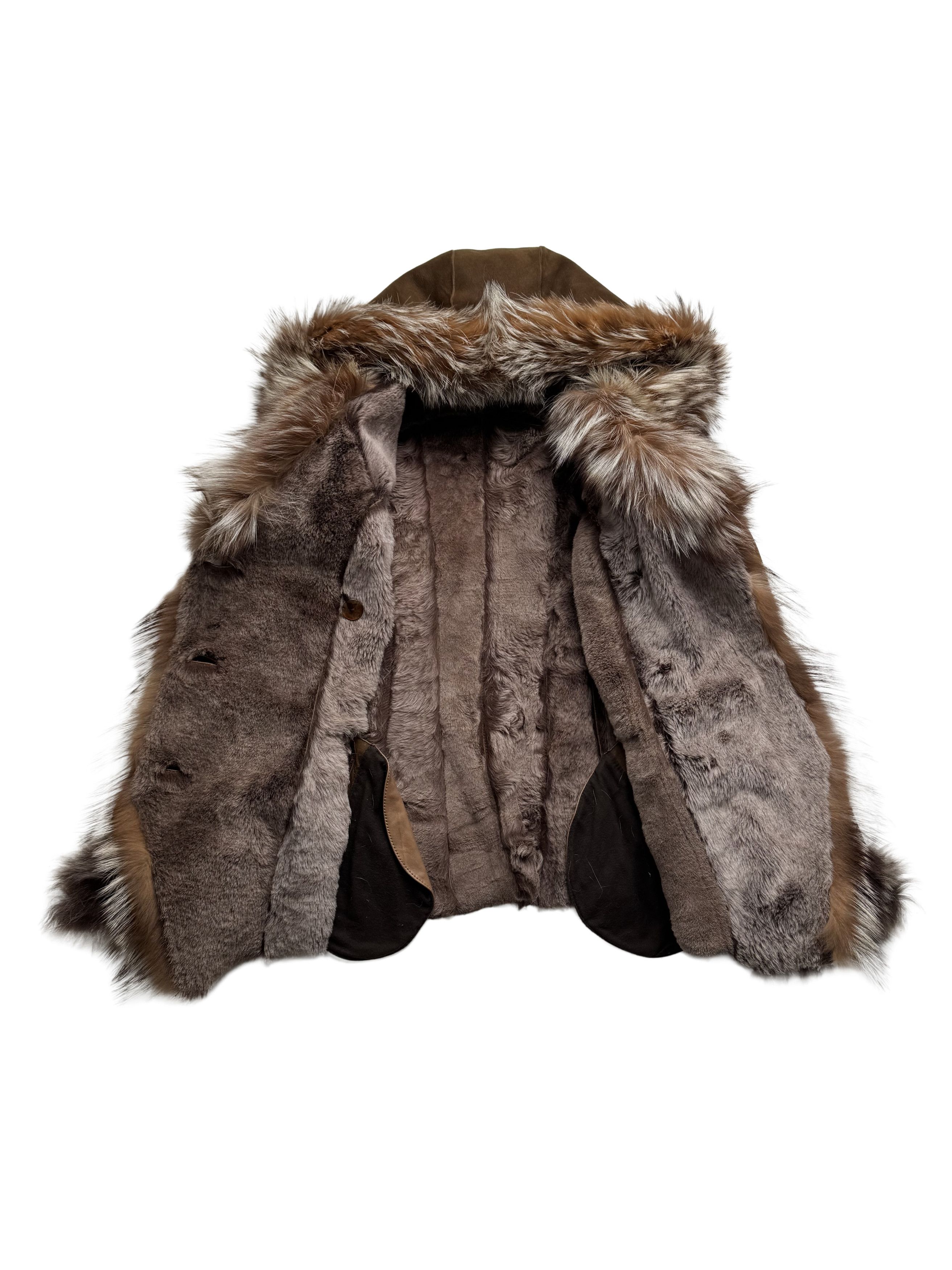 Japanese Brand Vintage Genuine Leather/Real Fur Hooded Jacket Size M / US 6-8 / IT 42-44 - 14 Thumbnail