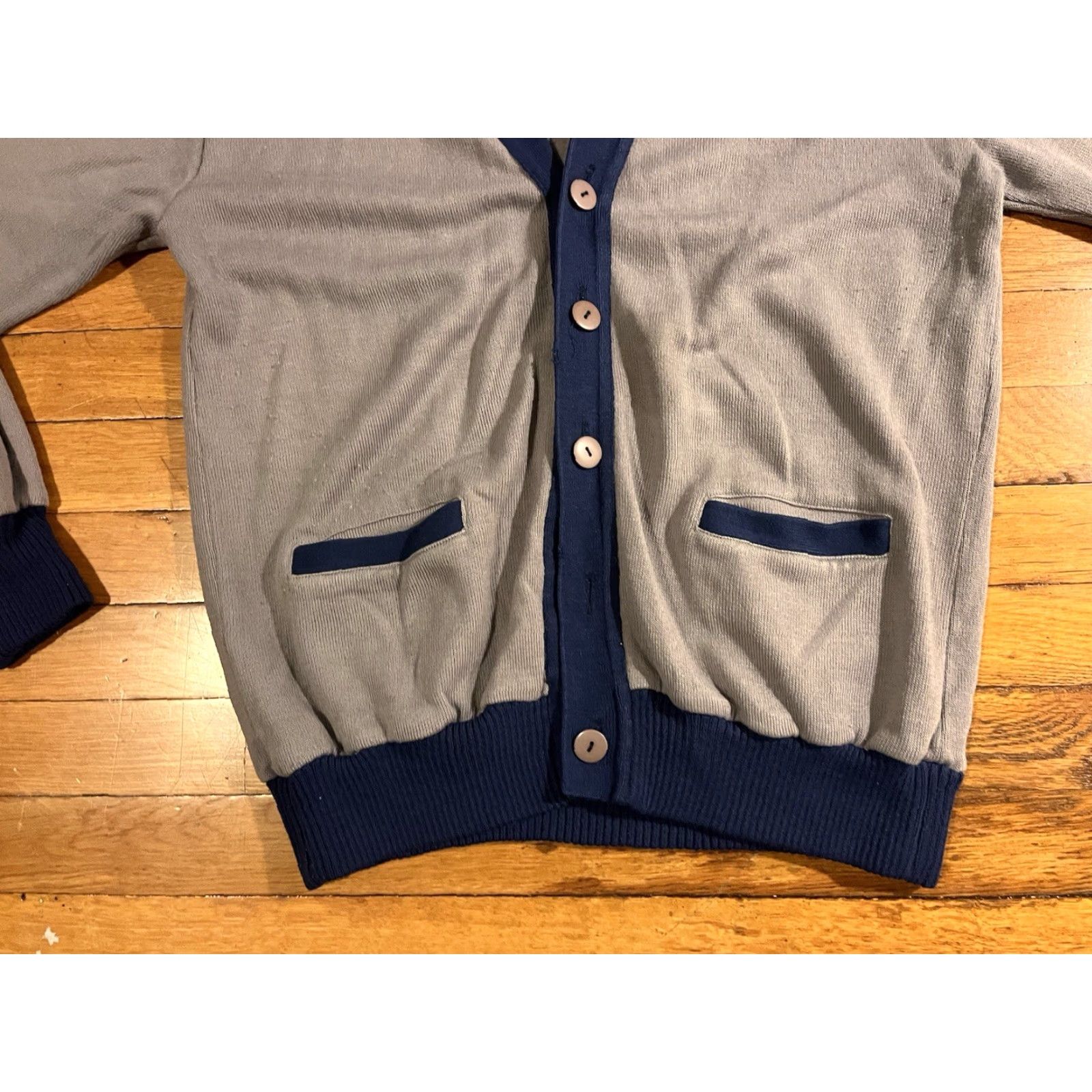 Vintage VINTAGE Robert Bruce Cardigan Sweater Men’s Large Gray 80s Size US L / EU 52-54 / 3 - 3 Thumbnail