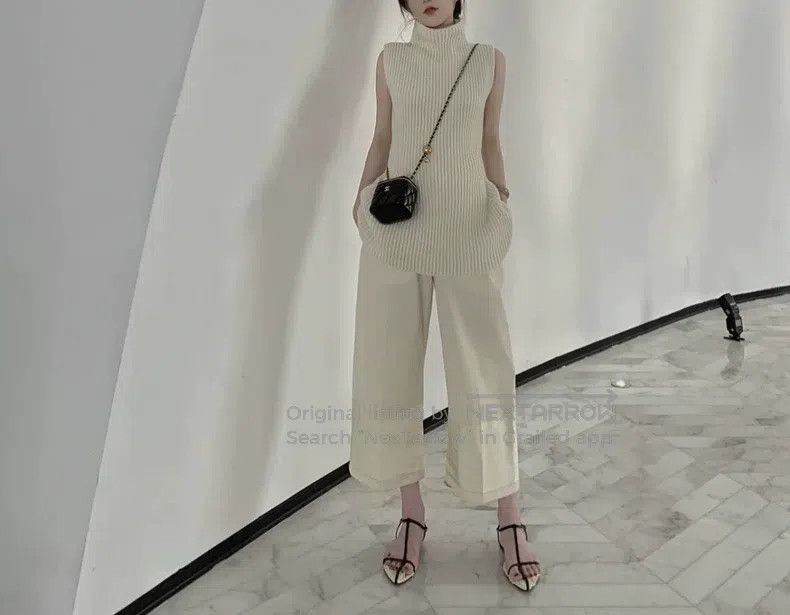 Jil Sander Jil Sander size 34 White Colorblock Capri Pants Size 23" - 2 Thumbnail