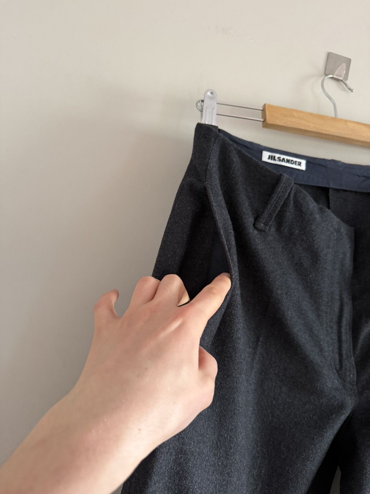Raf Simons Jil Sander Tailored Wool Trousers Grey Size 28" / US 6 / IT 42 - 5 Thumbnail