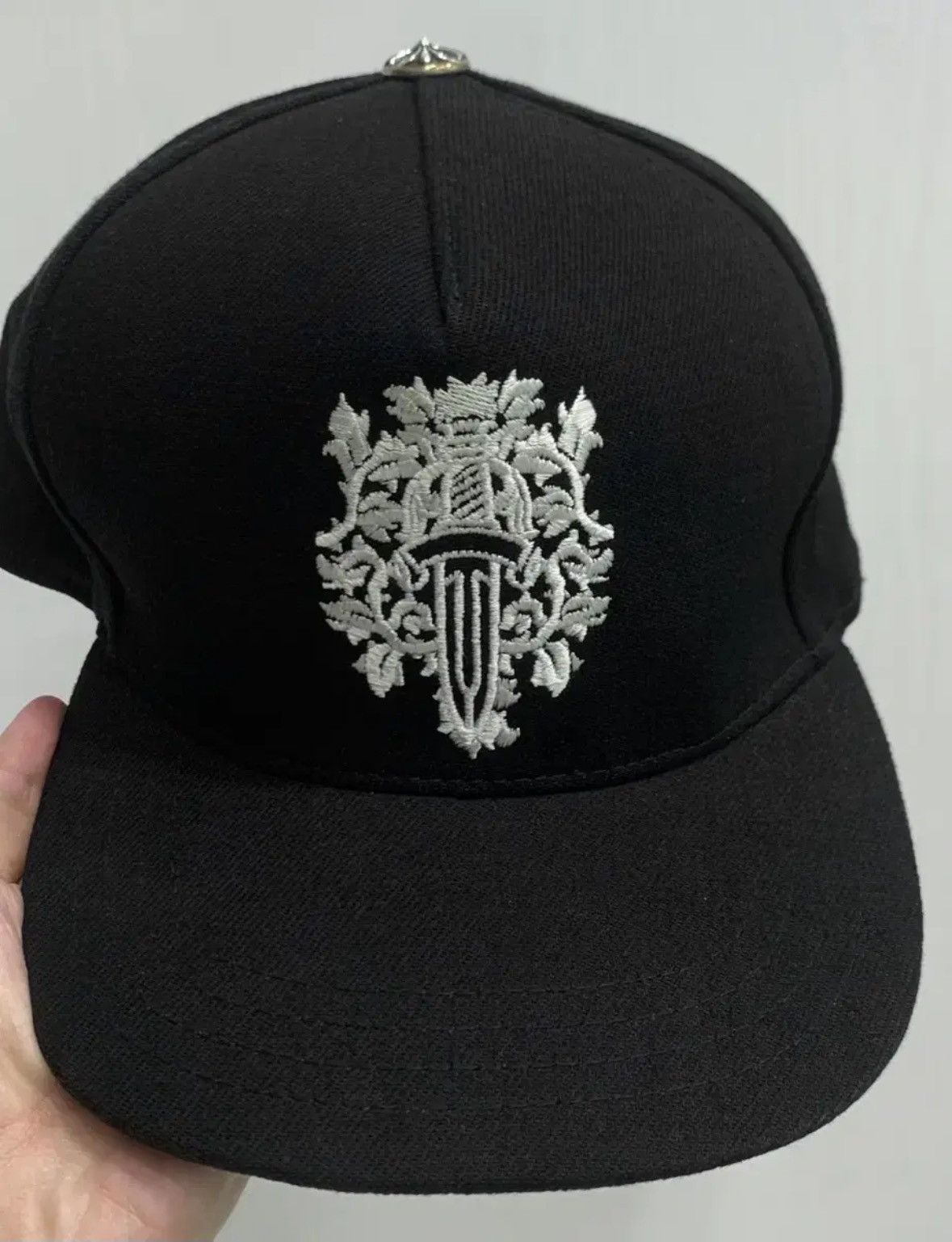 Chrome Hearts Vine Dagger Denim Baseball Hat Size ONE SIZE - 2 Thumbnail