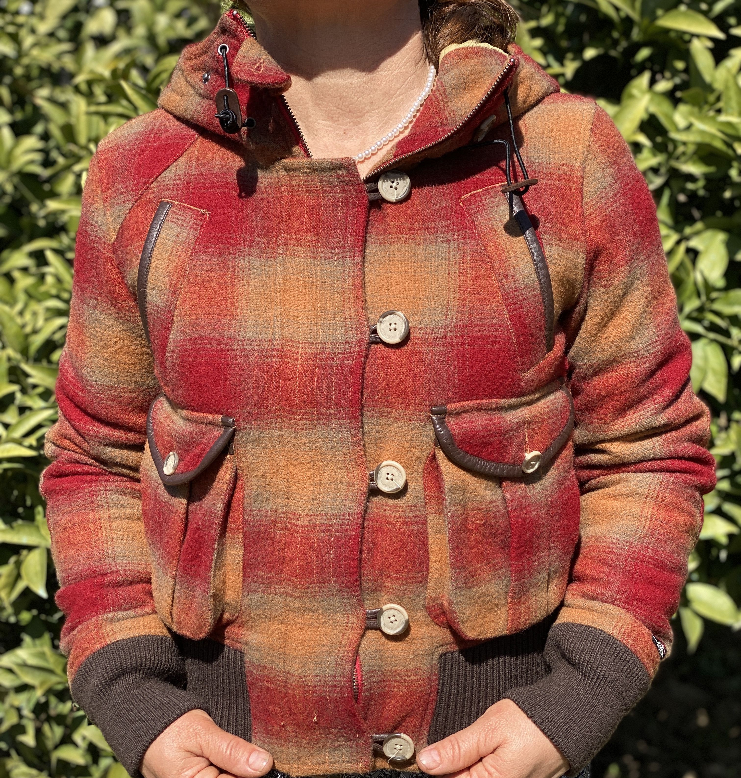 Woolrich Woolen Mills Archive Woolrich Thermolite Short Hooded Coat Plaid Size S Size S / US 4 / IT 40 - 1 Thumbnail